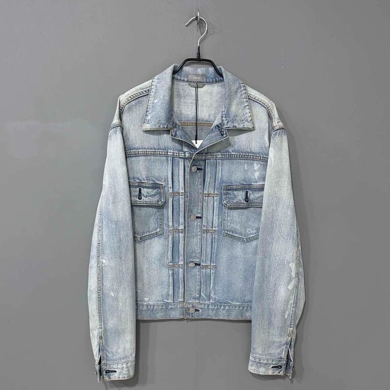 Dior Dior Co-branded embroidered logo to make old denim jackets Size US S / EU 44-46 / 1 - 1 Thumbnail