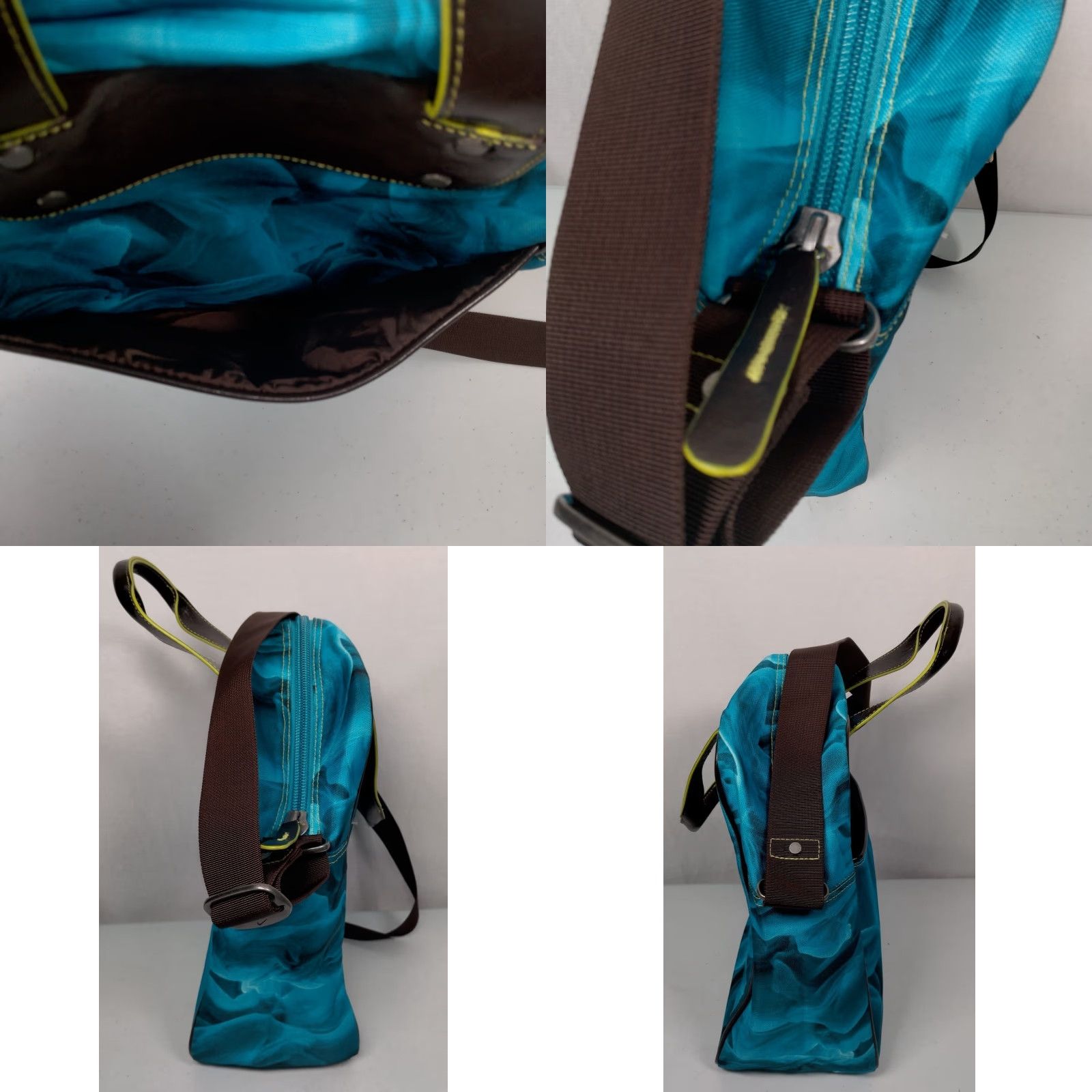 Nike Nike Tote Bag Blue Abstract Print Padded Shoulder Strap Trippy Swirl Travel Size ONE SIZE - 9 Thumbnail