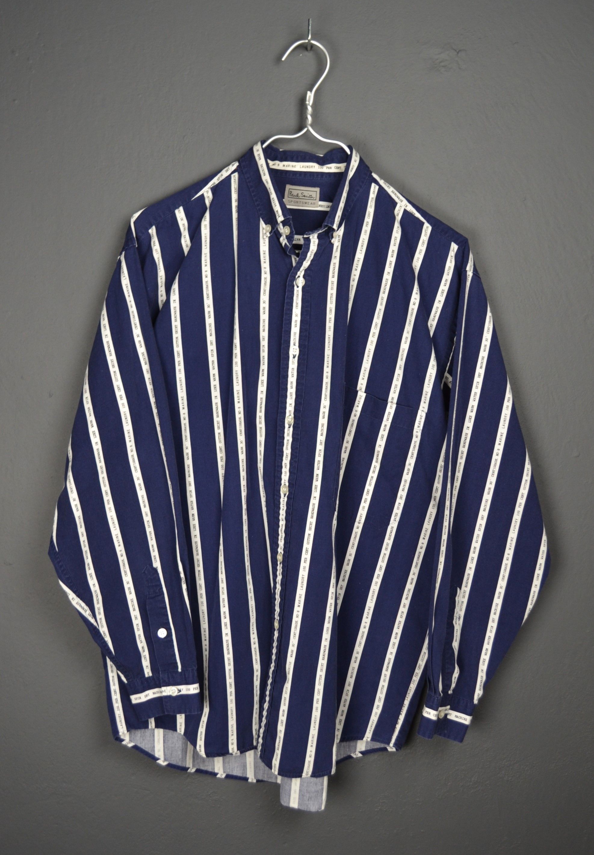 Paul Smith Paul Smith Vintage Striped Marine Shirt 2 L-XL Oversized Size US L / EU 52-54 / 3 - 10 Thumbnail