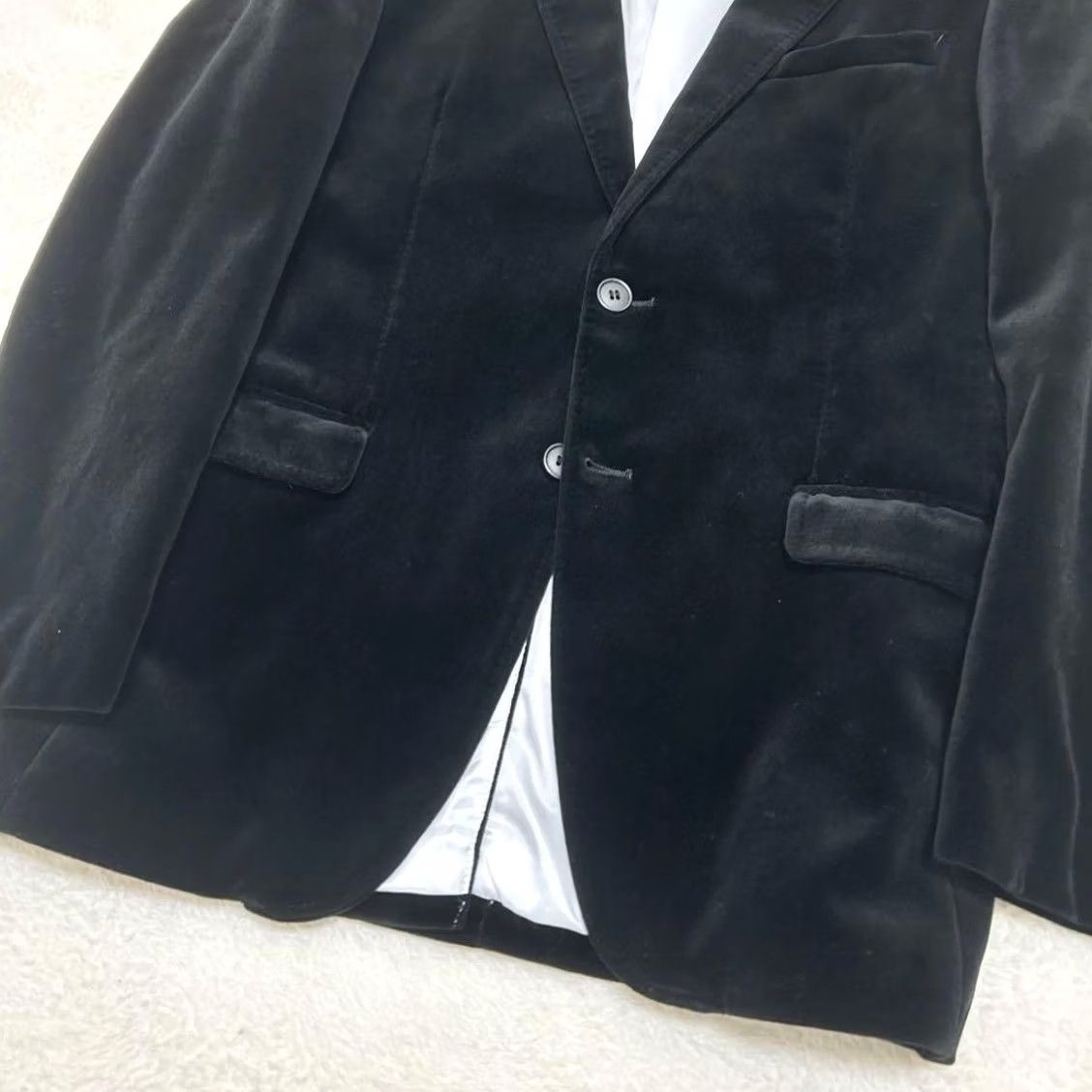 Yohji Yamamoto Yohji Yamamoto A.A.R Velour Tailored Jacket Mens Cotton Black M Size US M / EU 48-50 / 2 - 4 Thumbnail