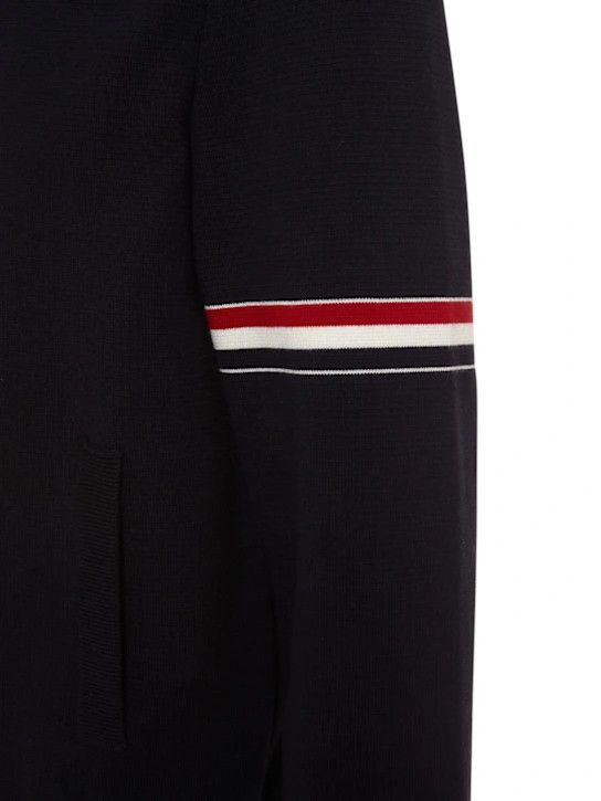 Thom Browne o1lsvrm0525 Milano Cotton Blend Bomber Jacket in Blue Size US XXL / EU 58 / 5 - 4 Thumbnail