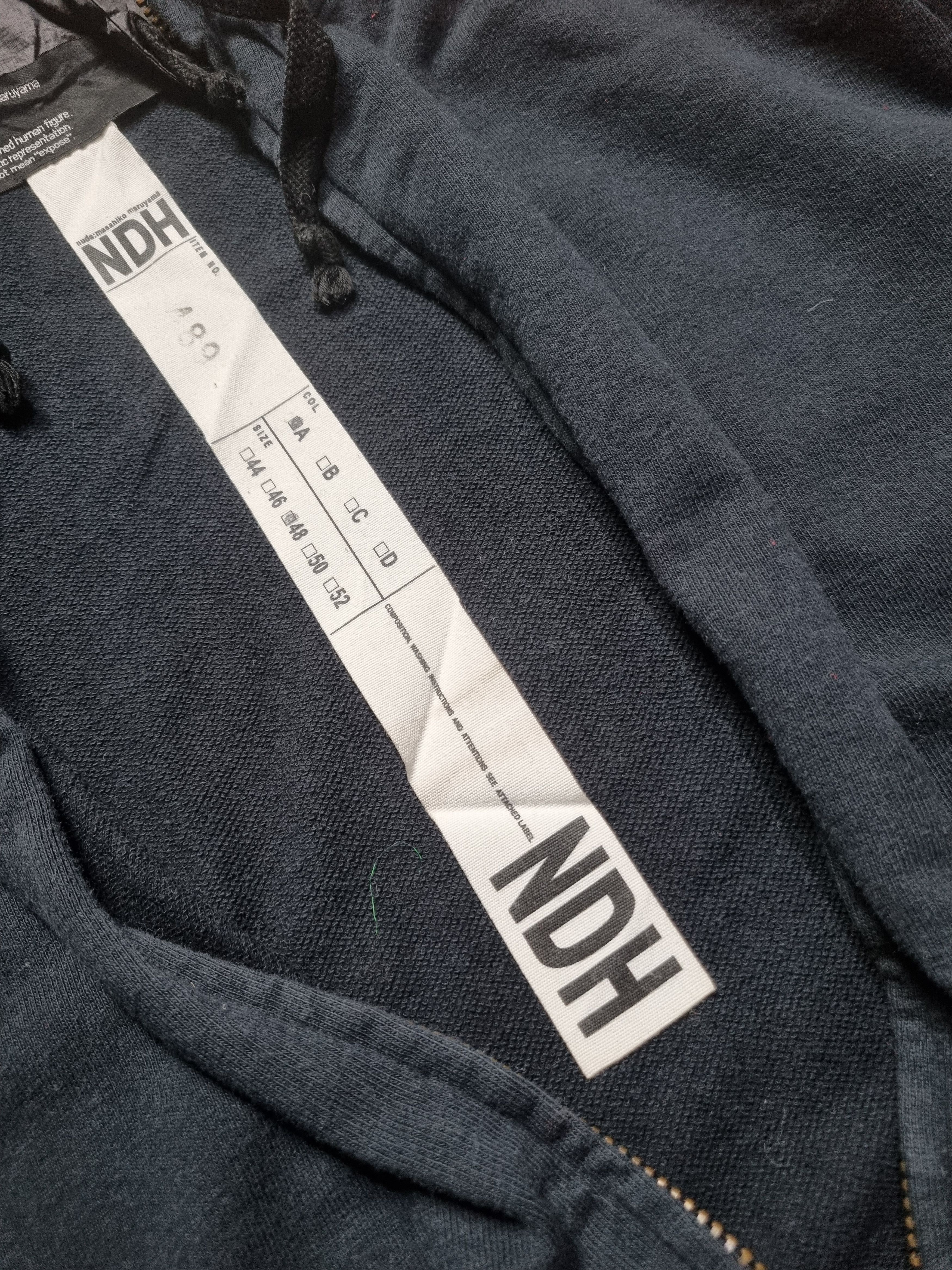Nude: Masahiko Maruyama Nude: Masahiko Maruyama Dark Blue Zip Up Double Hoodie Size US L / EU 52-54 / 3 - 8 Thumbnail