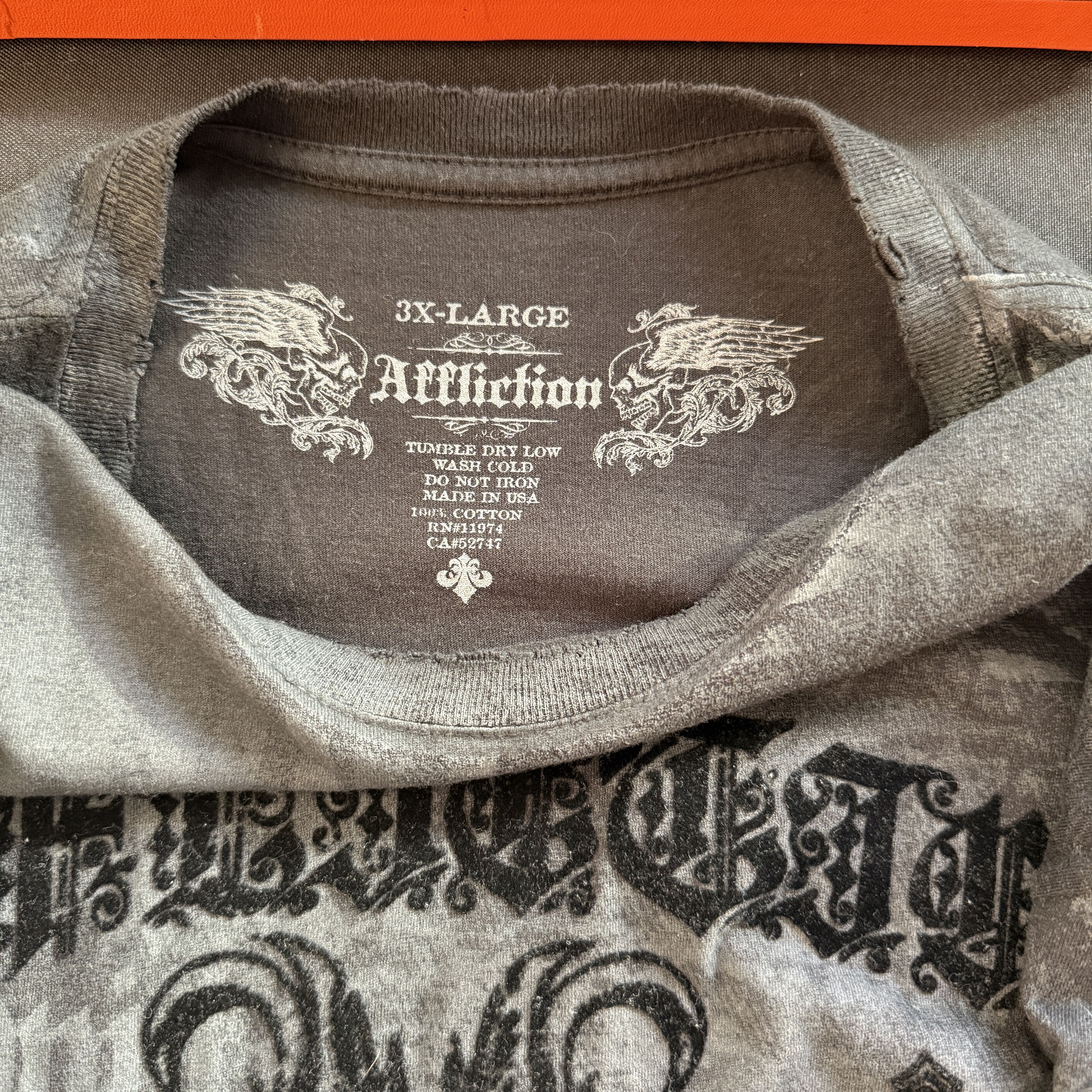 Affliction Affliction LA Y2K Rare Gothic Angel Wings & Winged Lions Size US XXL / EU 58 / 5 - 5 Thumbnail