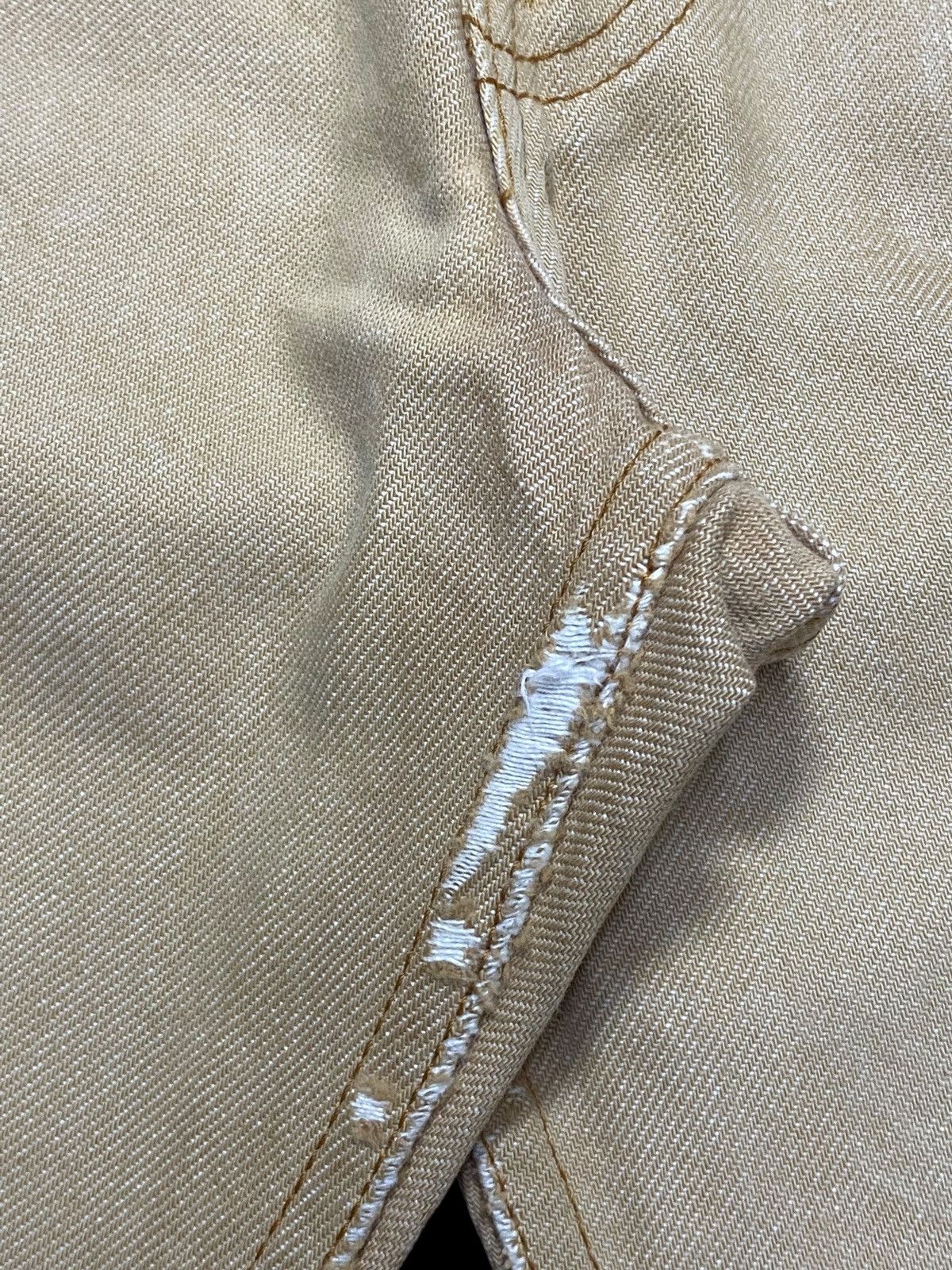 Levi's Levi's 505 cream denim jeans with a unique Size US 30 / EU 46 - 7 Thumbnail