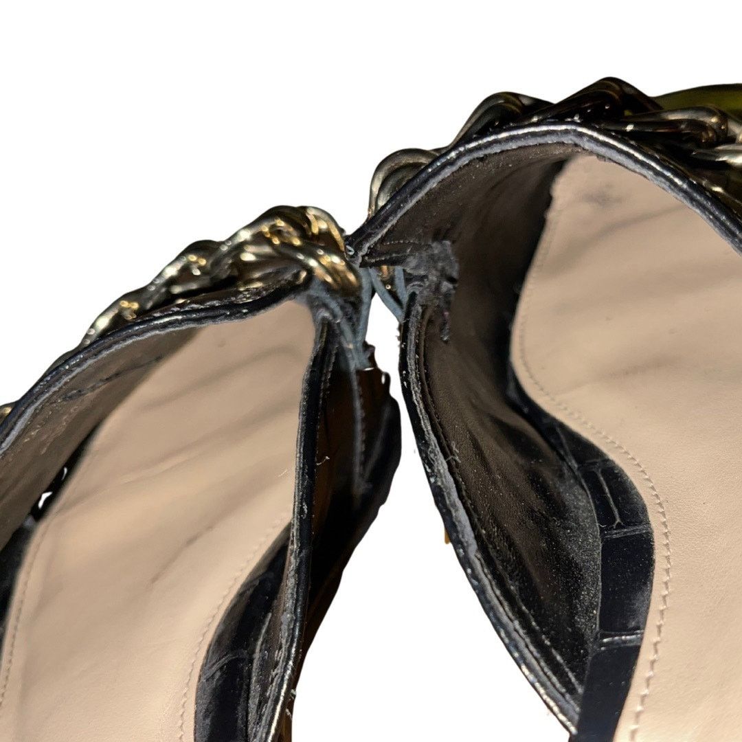 Vince Camuto Rachey Chain Link Mule Slip On Leather Flats Slides Shoes Size US 8.5 / IT 38.5 - 6 Thumbnail