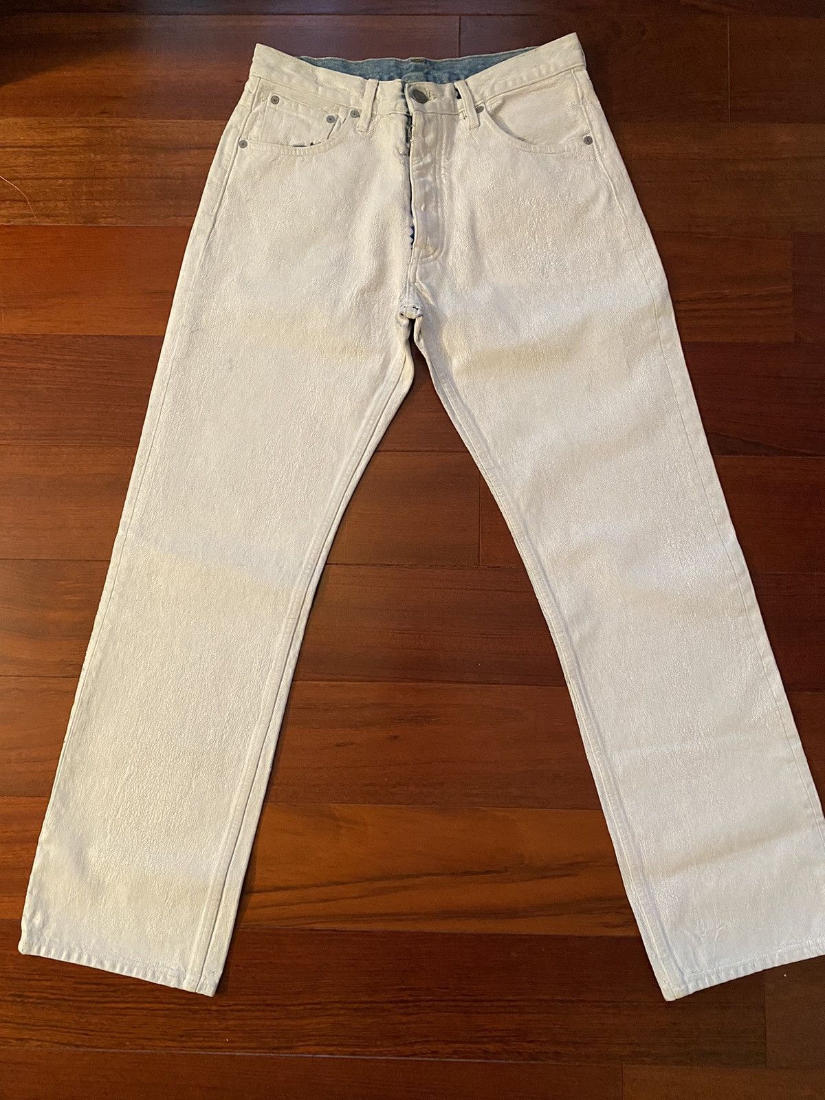 【関税込み】Maison Margiela ホワイト Bianchetto ジーンズ Maison Margiela Bianchetto Hand Painted Denim Jeans | Nordstrom