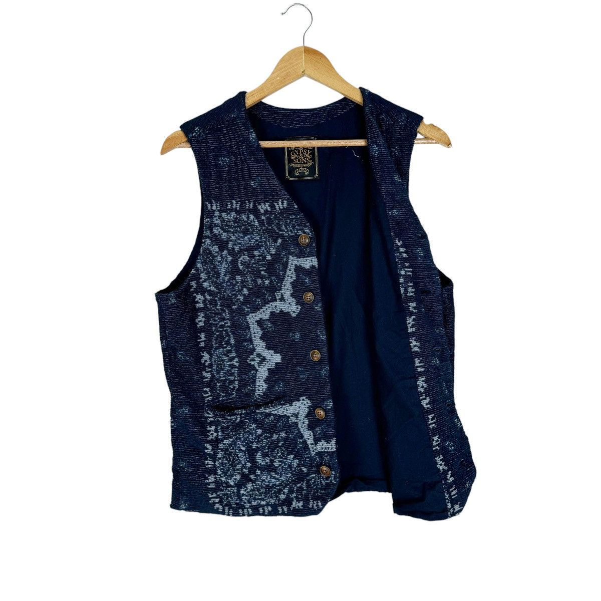 Gypsy × Japanese Brand ☀️GYPSY & SONS JAPAN PAISLEY VEST Size US L / EU 52-54 / 3 - 6 Thumbnail