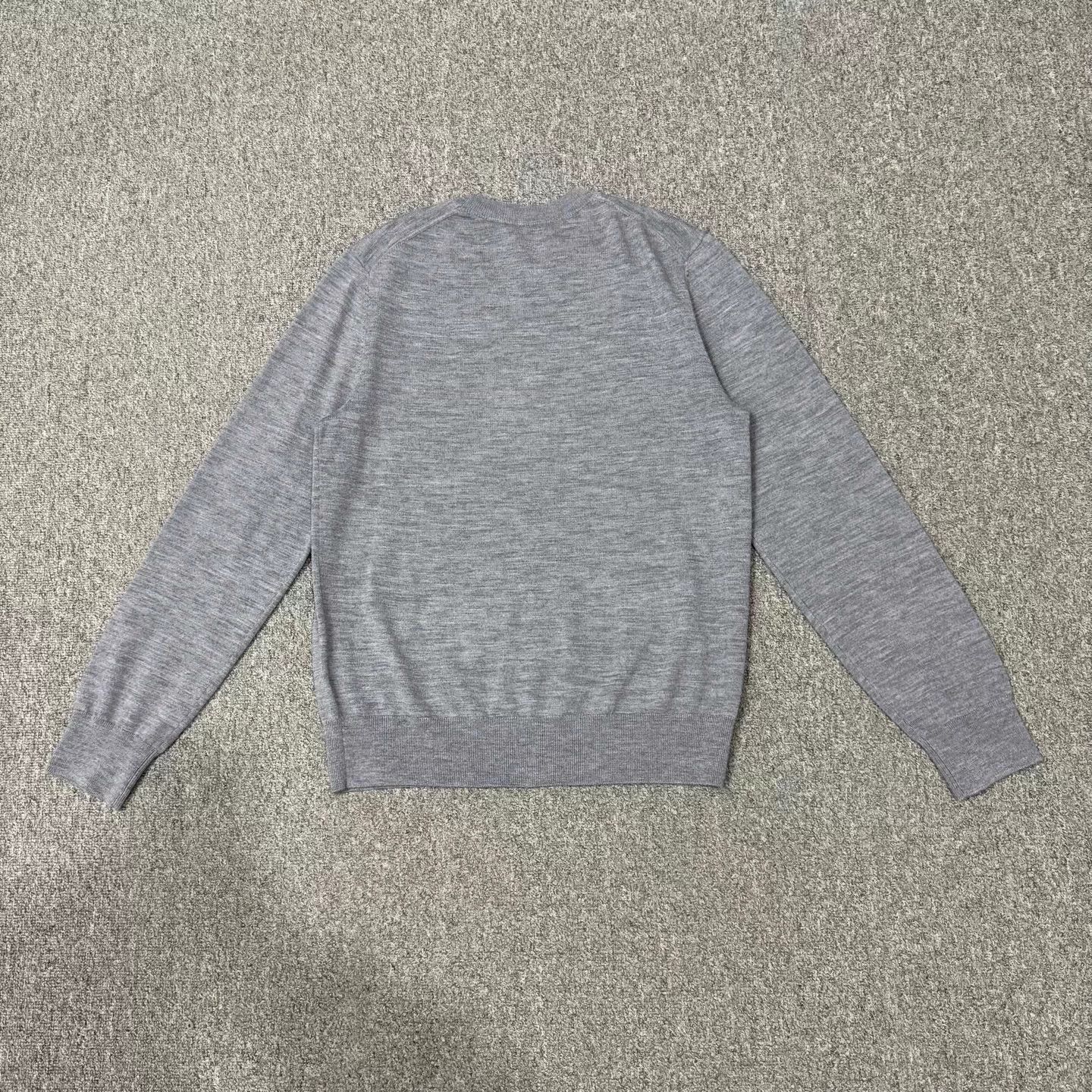 Burberry Burberry Gray Oak Leaf Wool Sweater NWT Size S Size S / US 4 / IT 40 - 2 Thumbnail