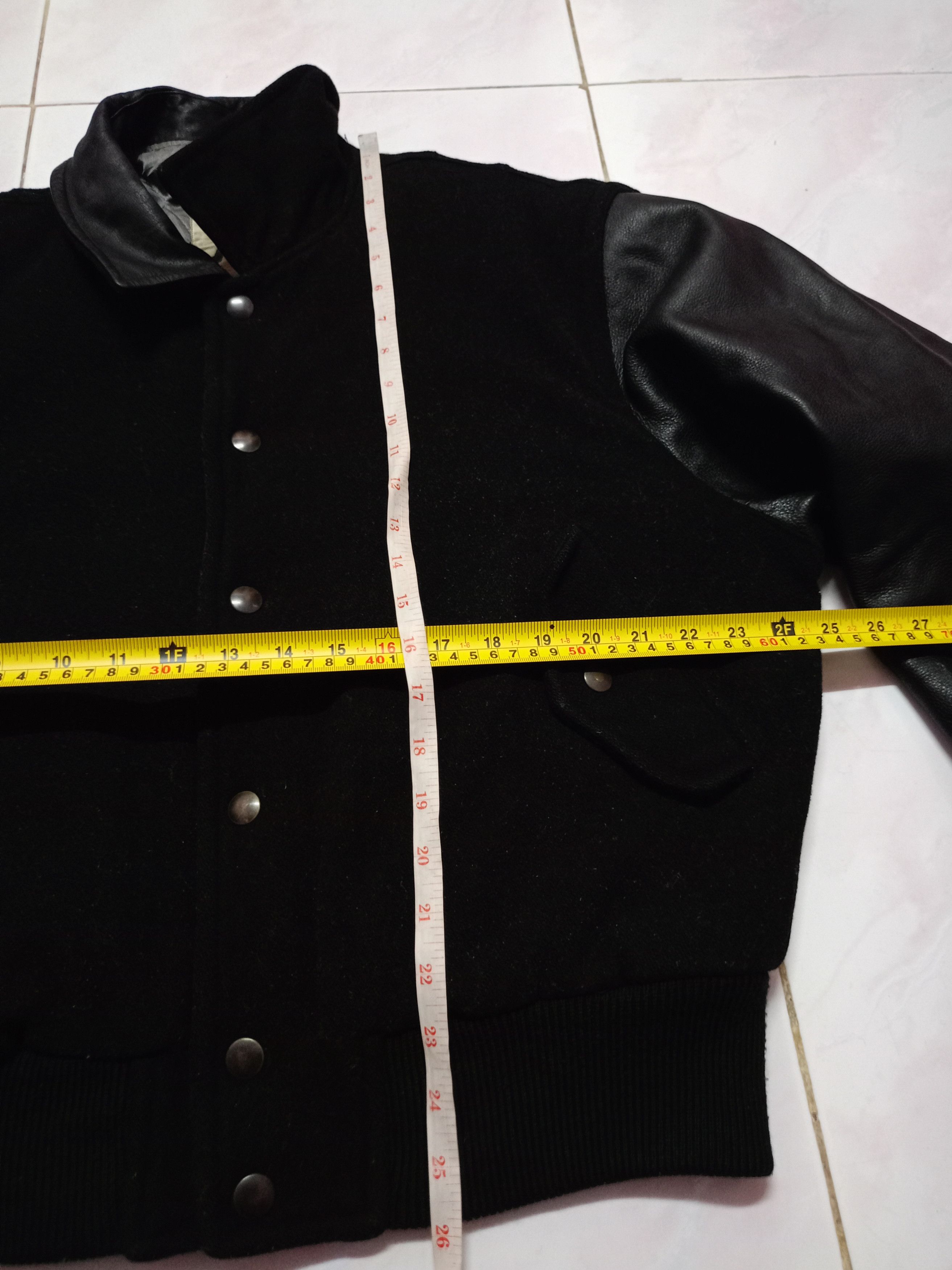 Japanese Brand × Vintage Varsity leather jacket Jun man x vintage Size US L / EU 52-54 / 3 - 7 Thumbnail
