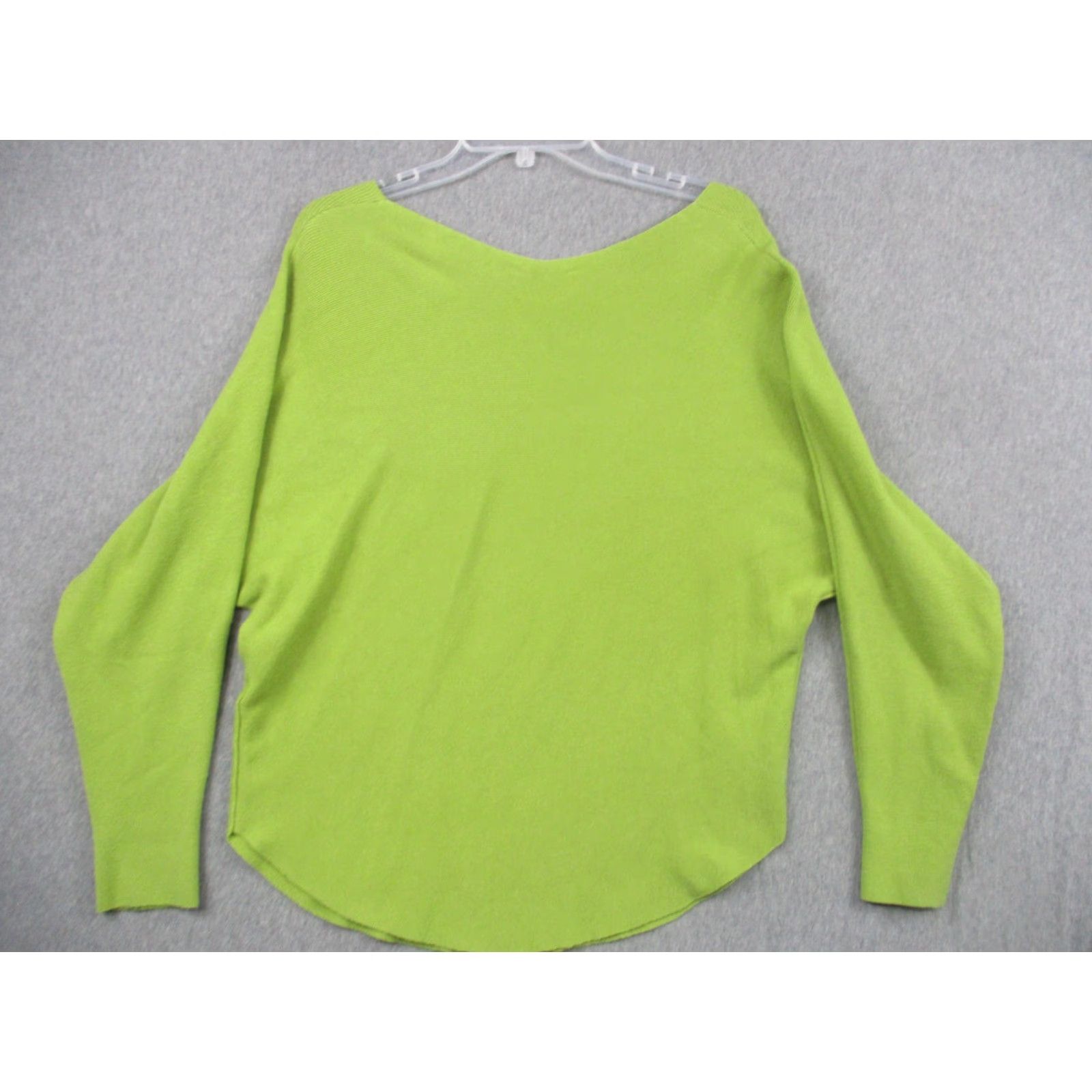 Vintage Vita Milano Sweater Womens Large Green V Neck Dolman Batwing Knit Pullover Top Size L / US 10 / IT 46 - 7 Thumbnail