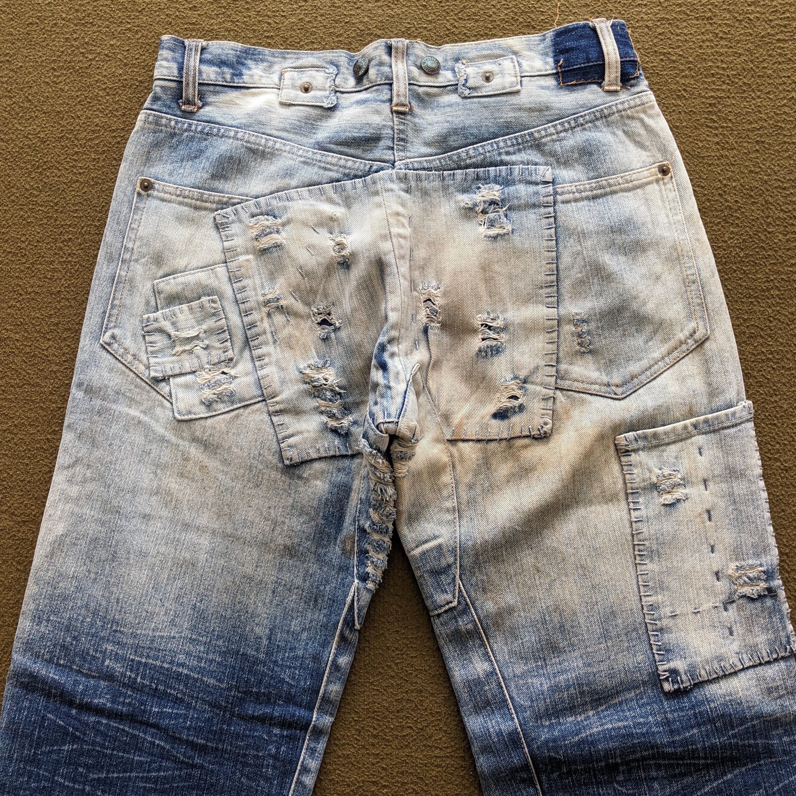 Vintage Vintage SATISFY Private Brand Patchwork Style Jeans Size US 30 / EU 46 - 4 Thumbnail