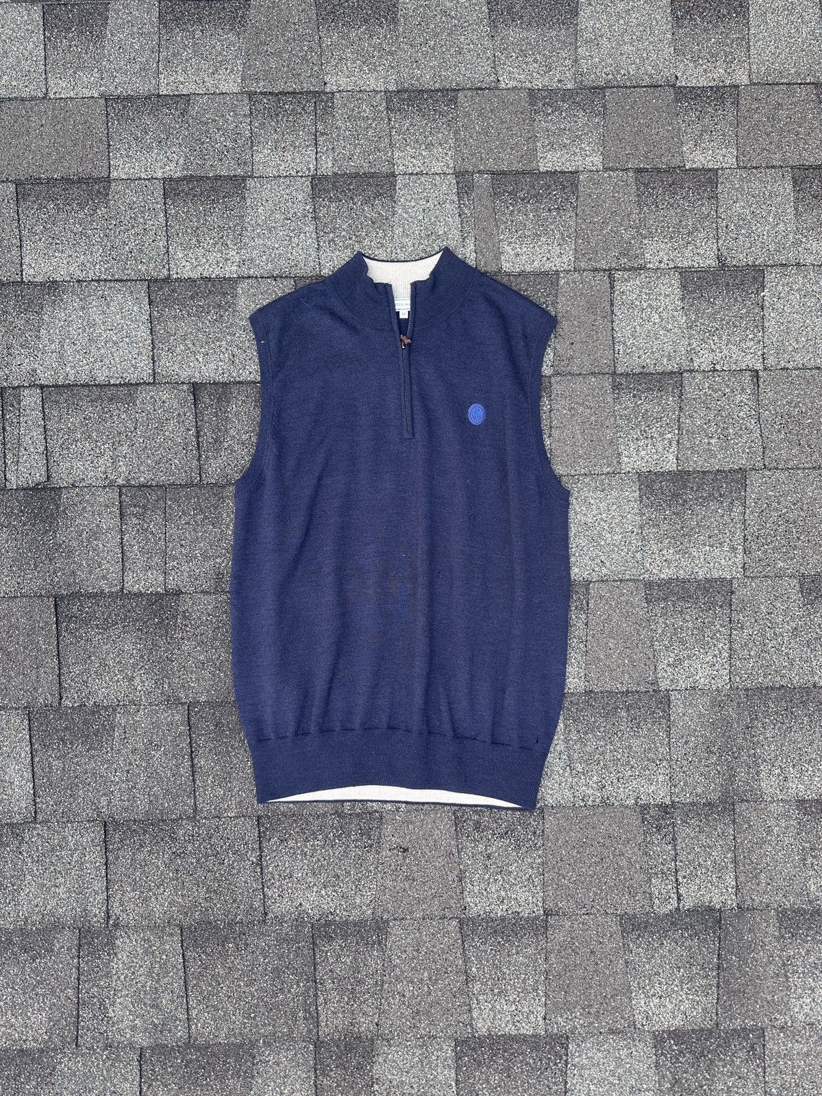 Peter Millar Peter Millar Merino Woll Quarter Zip Vest Size US M / EU 48-50 / 2 - 1 Thumbnail