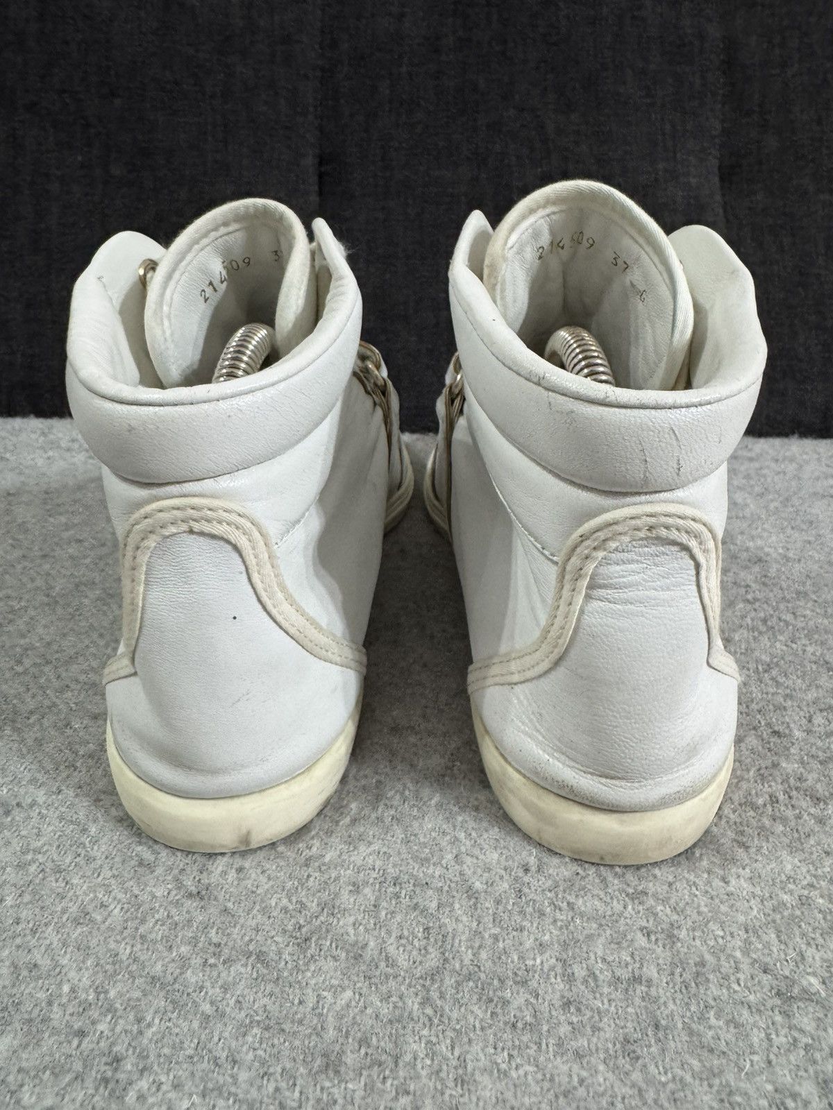 Gucci Gucci Leather High Top Sneakers White Italy size 37 Size US 7 / IT 37 - 8 Thumbnail