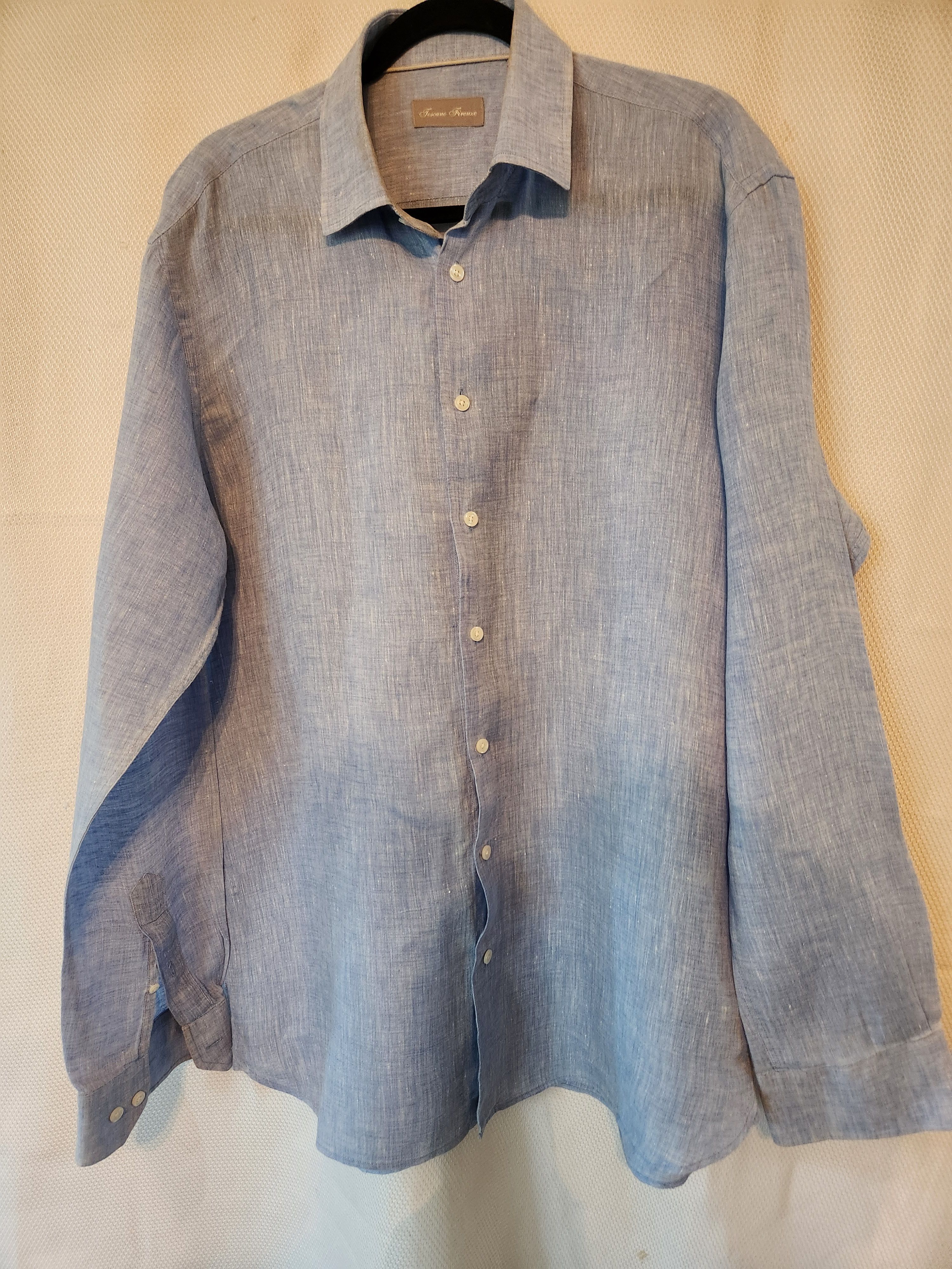 Other Tuscano Firenze 100% Linen Men's Button Front Shirt Size US XL / EU 56 / 4 - 1 Thumbnail