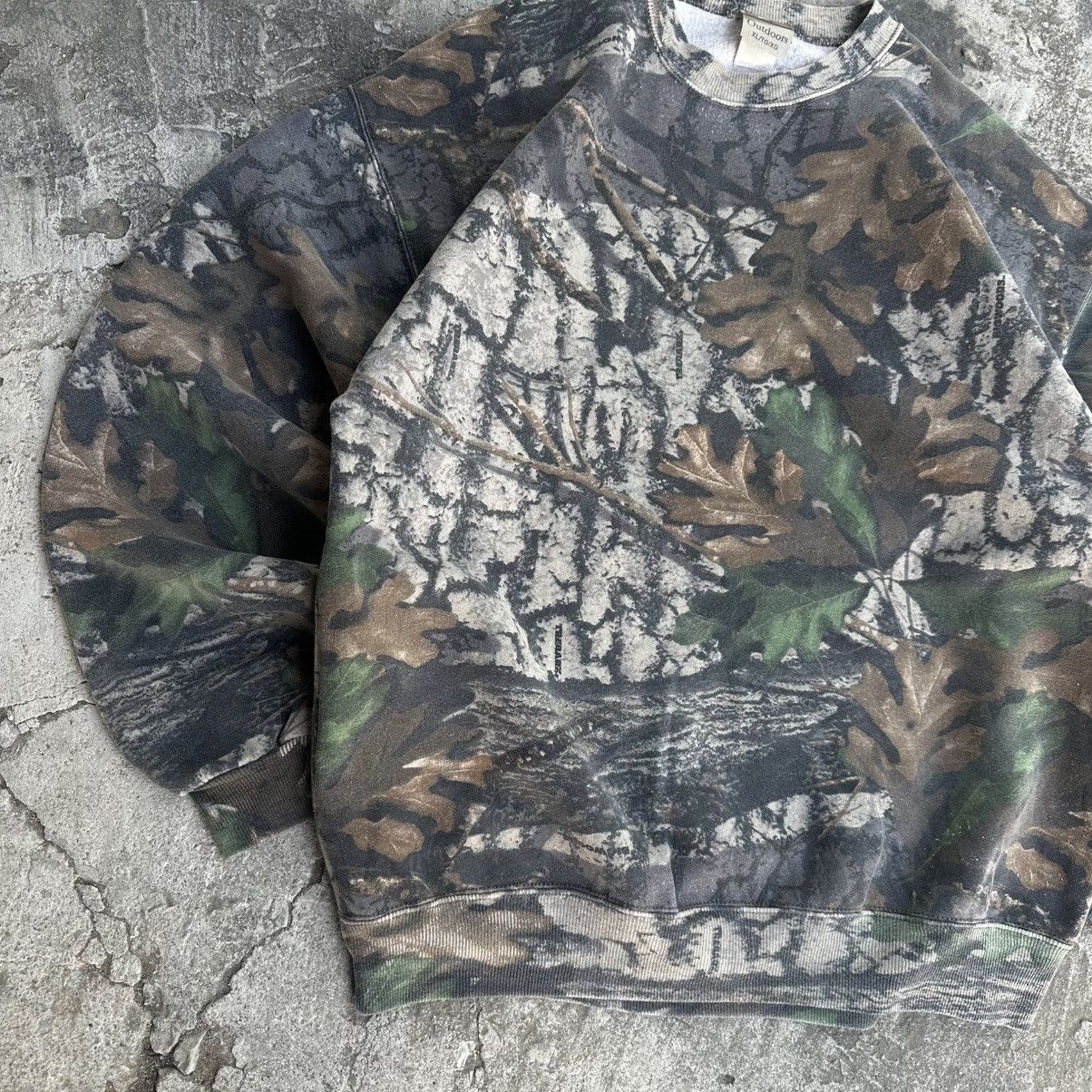 Jerzees × Realtree Rare! Crazy Vintage Carhartt Style Realtree Camo Sweatshirt Size US XL / EU 56 / 4 - 5 Thumbnail