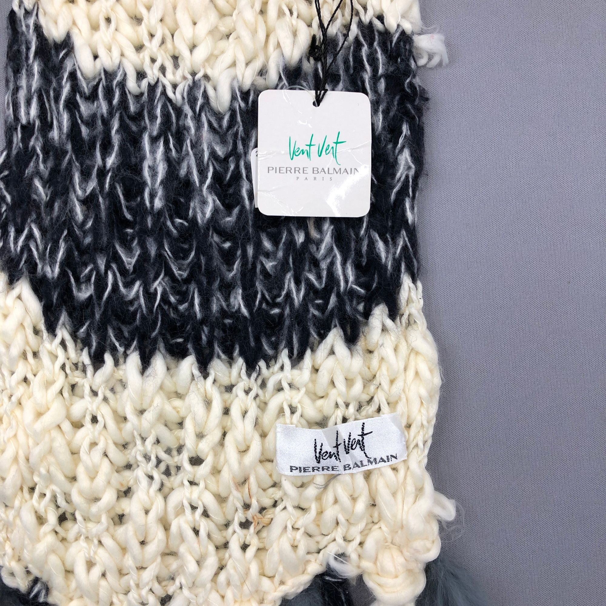 Pierre Balmain NWT Vintage Pierre Balmain Scarf Crochet Knit Wool Scarves Size ONE SIZE - 4 Thumbnail
