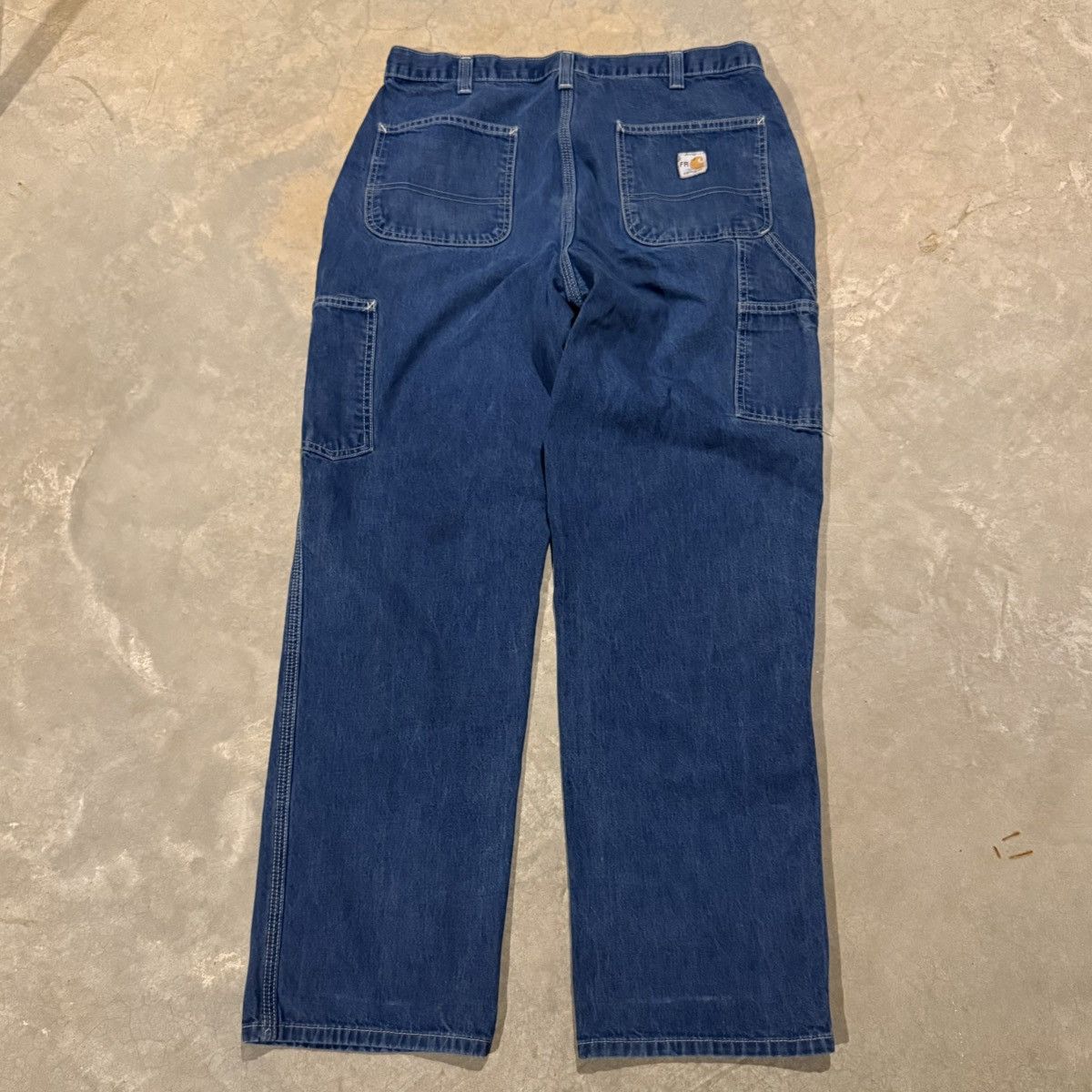 Carhartt 2000s Carhartt Faded Baggy Carpenter Jeans ERD Grunge Y2K Size US 35 - 2 Thumbnail
