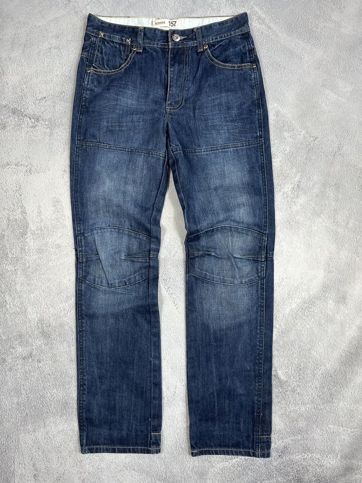 Japanese Brand × Vintage Vintage Y2K Japanese double knee jeans denim style size 28 Size 28" / US 6 / IT 42 - 1 Thumbnail