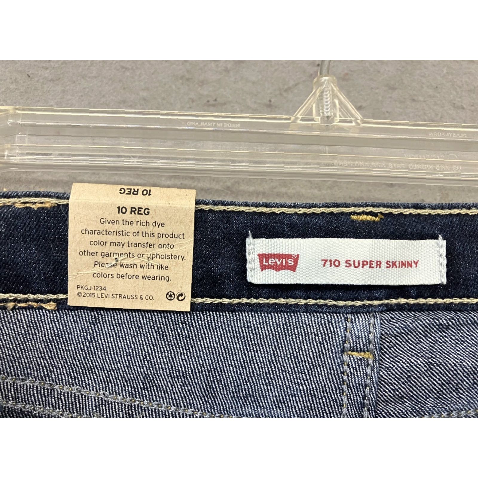 Levi's VINTAGE Levi's 710 Super Skinny Jeans Womens Regular 10 Blue Denim Stretch City 90s Mens? Wait. Size 32" / US 10 / IT 46 - 3 Thumbnail