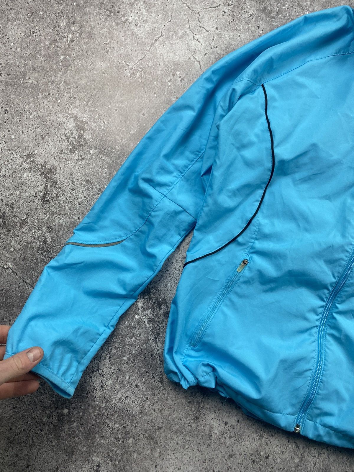 Nike × Vintage Vintage Nike Y2K light blue swoosh drill windbreaker 00’s Size US M / EU 48-50 / 2 - 5 Thumbnail