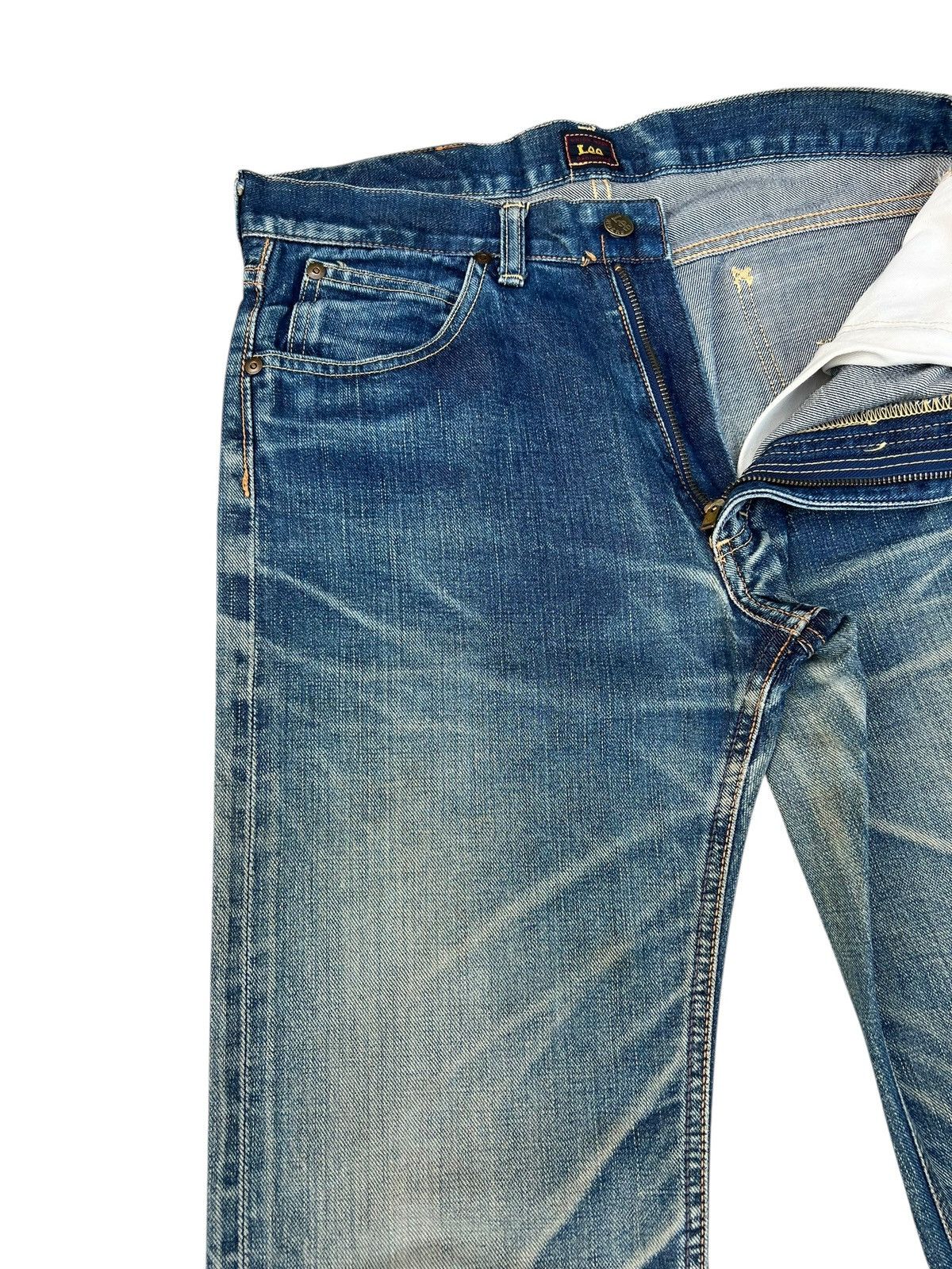 Lee Vintage Lee Sanforized Distressed Mud Denim Selvedge Jeans Size US 30 / EU 46 - 8 Thumbnail