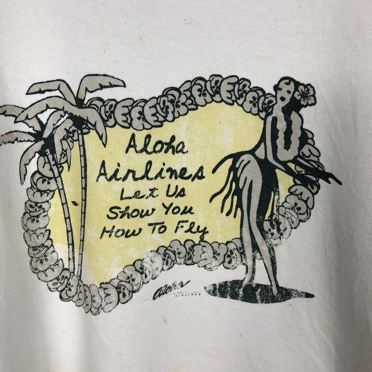 Japanese Brand 📌Vintage Sweatshirt Aloha Airlines Big Logo Design Size US M / EU 48-50 / 2 - 14 Thumbnail