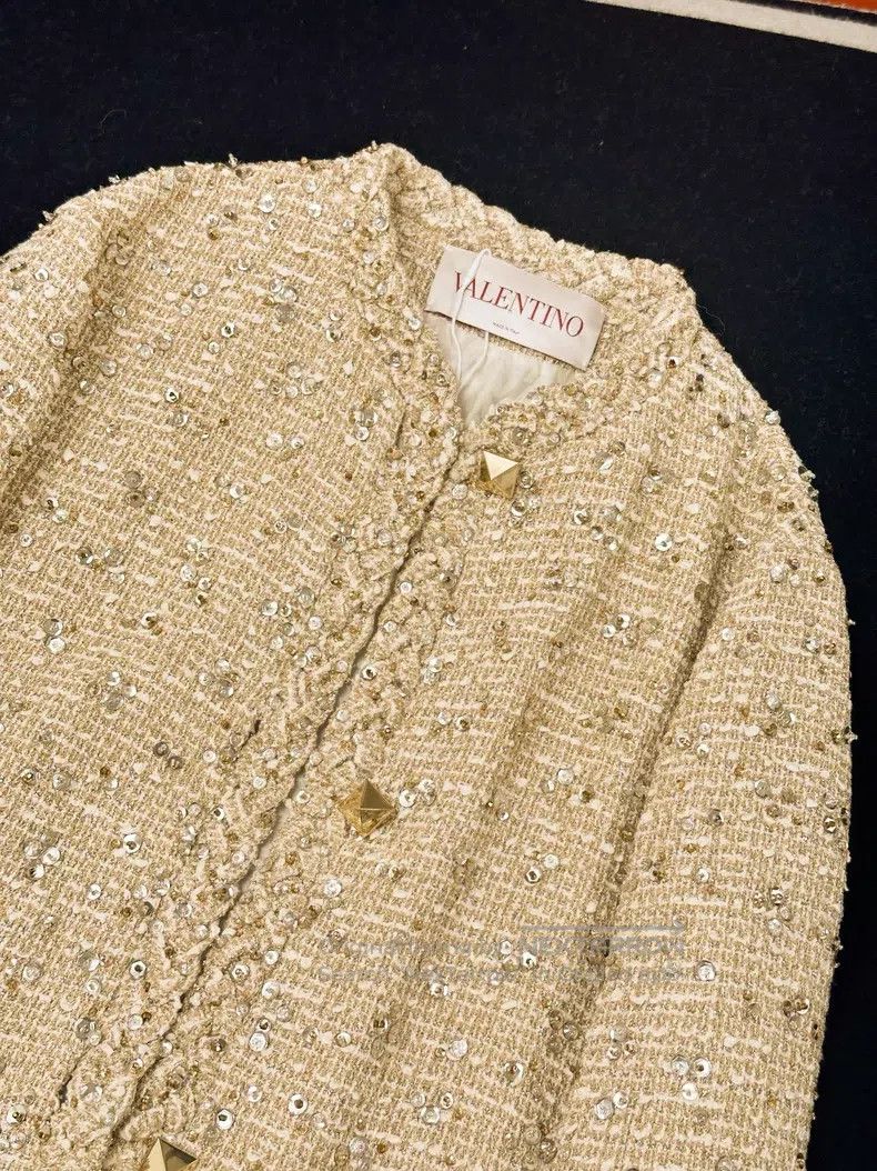 Valentino Valentino Gold embroidered beaded sequins willow nails imp Size XS / US 0-2 / IT 36-38 - 2 Thumbnail