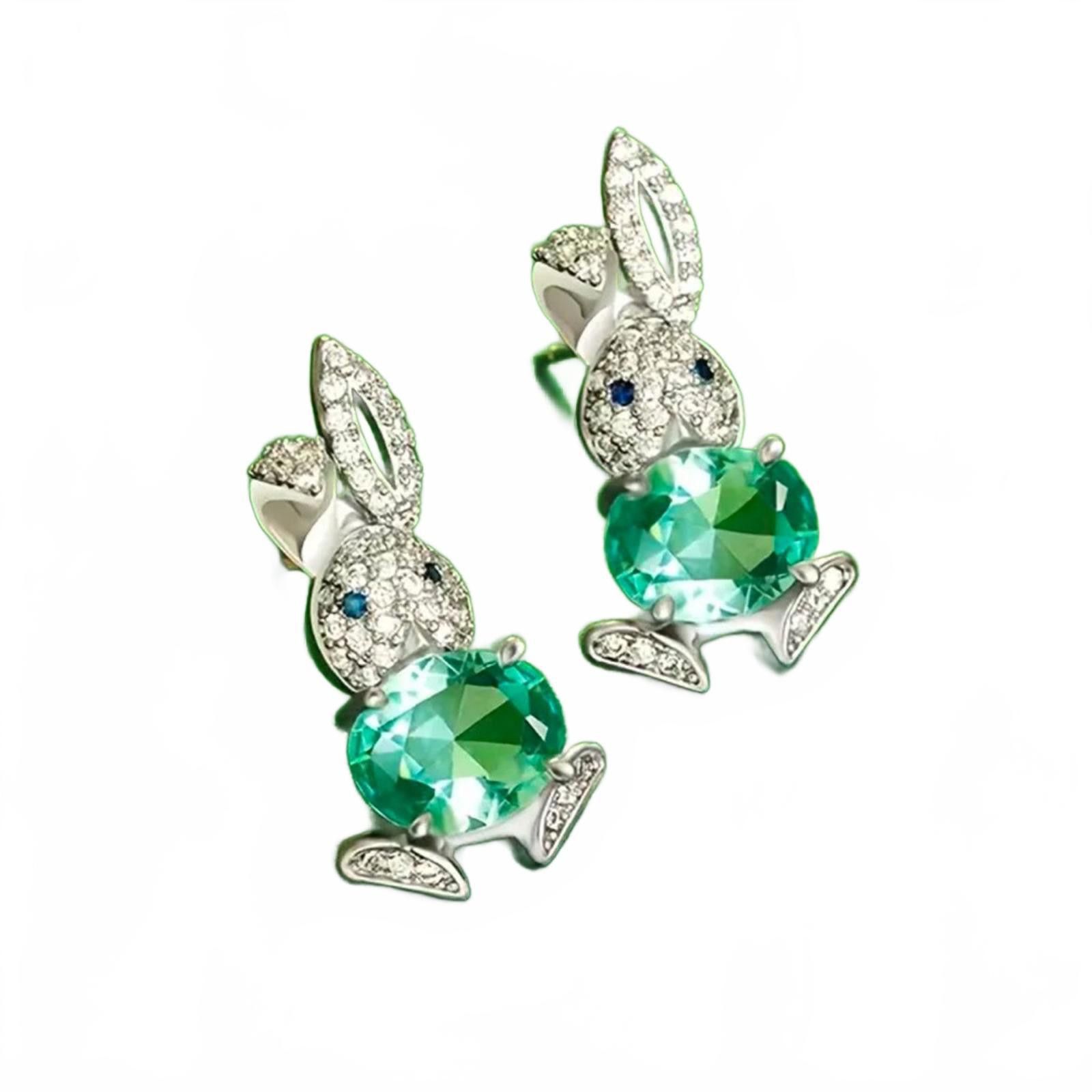 Designer Bunny Rabbit Enamel Earrings NWT Size ONE SIZE - 2 Thumbnail