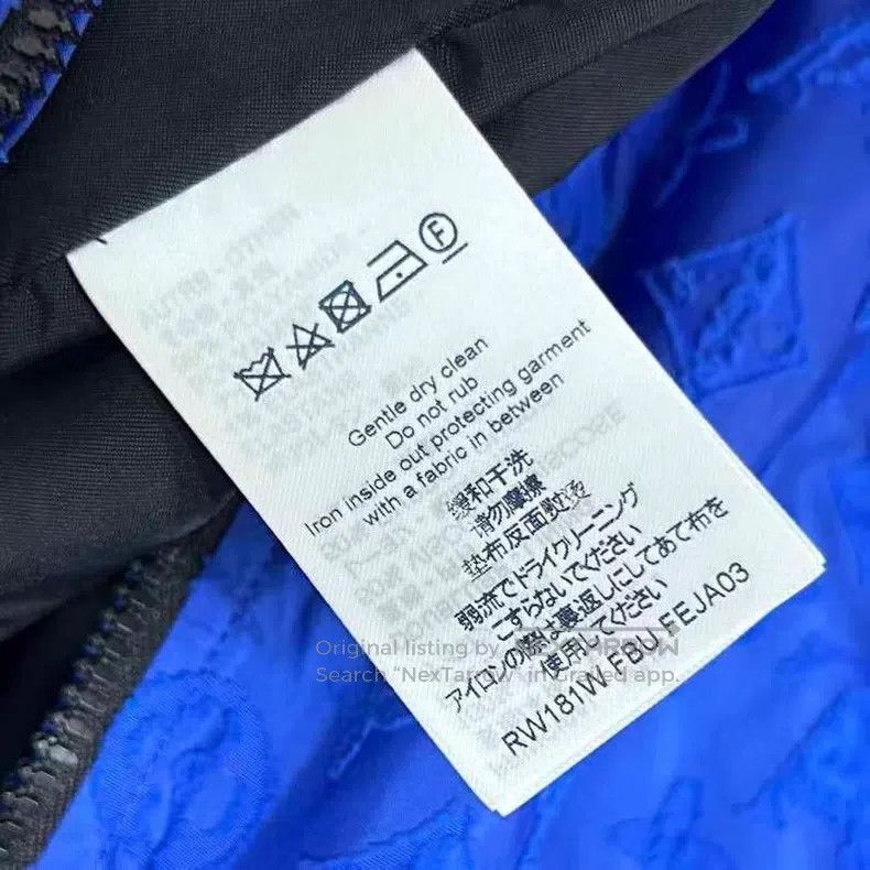 Louis Vuitton Louis Vuitton Dark blue full-print logo zipper jacket Size XXS / US 00 / IT 34 - 5 Thumbnail