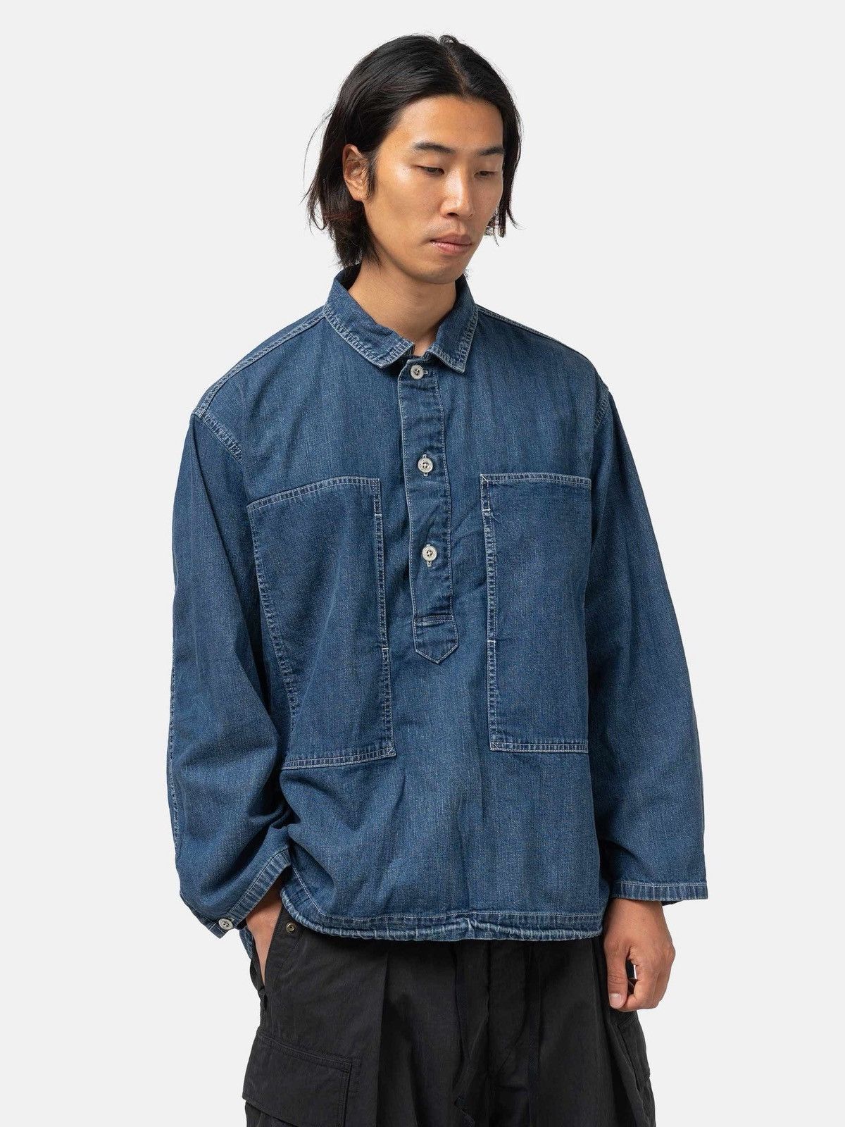Kapital Kapital M-35 Denim Pullover Shirt Jacket Size US M / EU 48-50 / 2 - 4 Thumbnail