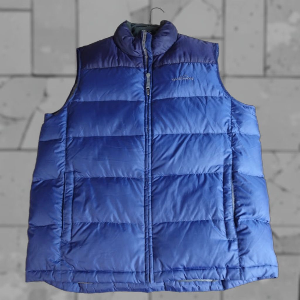 Eddie Bauer Eddie Bauer Vest LT Blue Full Zip Premium Down Filled Puffer Quilted Down Vest LT Blue Mens Puffer Jacket Quilted Full Zip Size US L / EU 52-54 / 3 - 1 Thumbnail