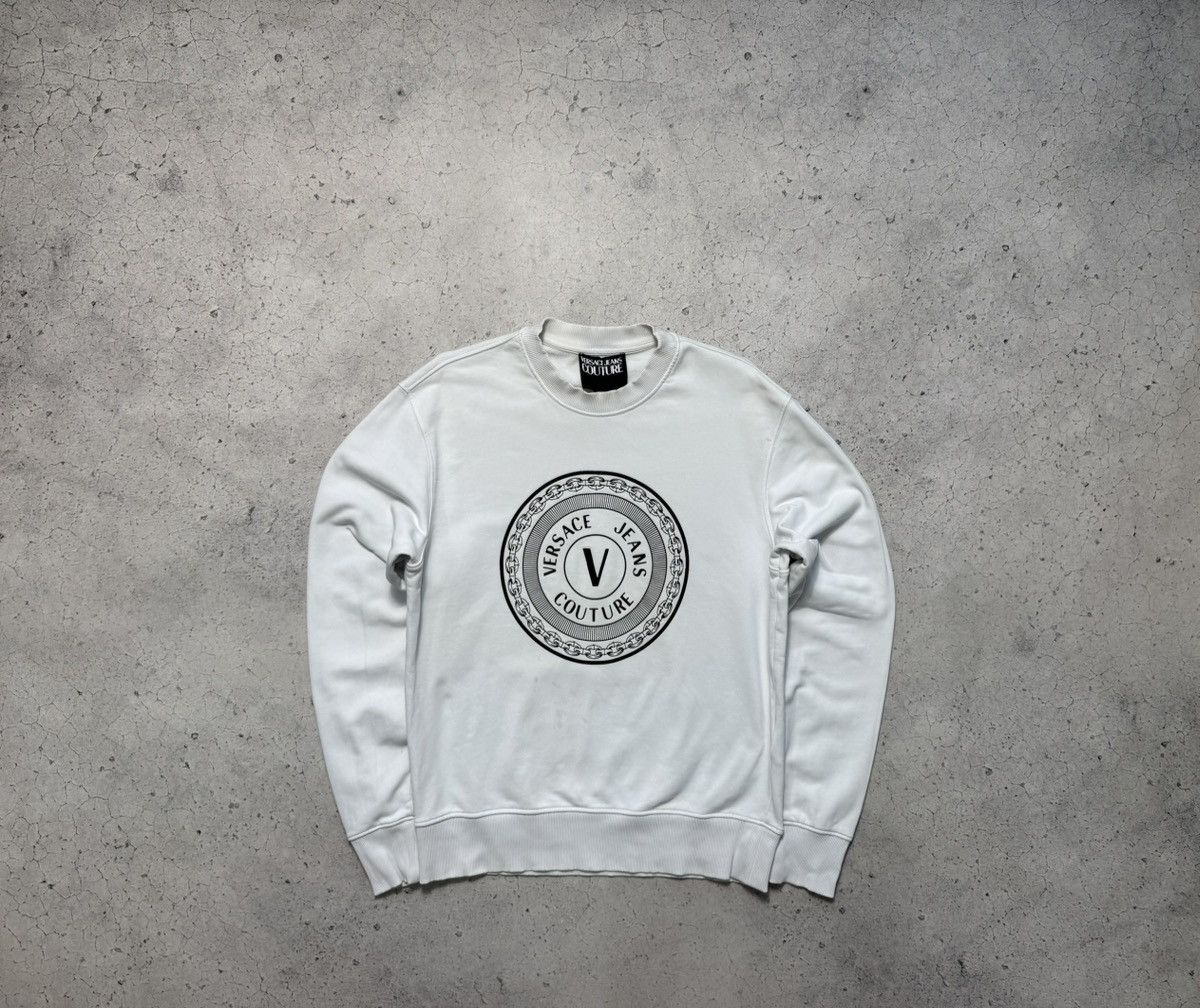 Versace Jeans Couture Versace Jeans Couture Big Logo White Sweatshirt Size US L / EU 52-54 / 3 - 1 Thumbnail