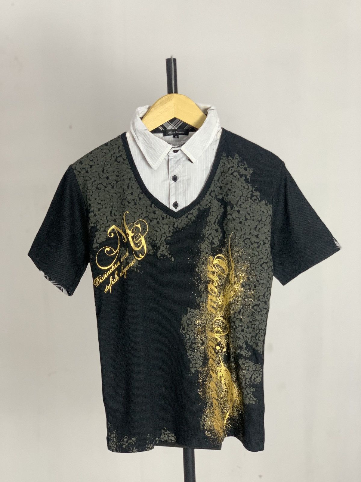 If Six Was Nine × Japanese Brand × Le Grande Bleu (L.G.B.) Mind Games Poem Traditional Colar shirt japanese Size US M / EU 48-50 / 2 - 9 Thumbnail