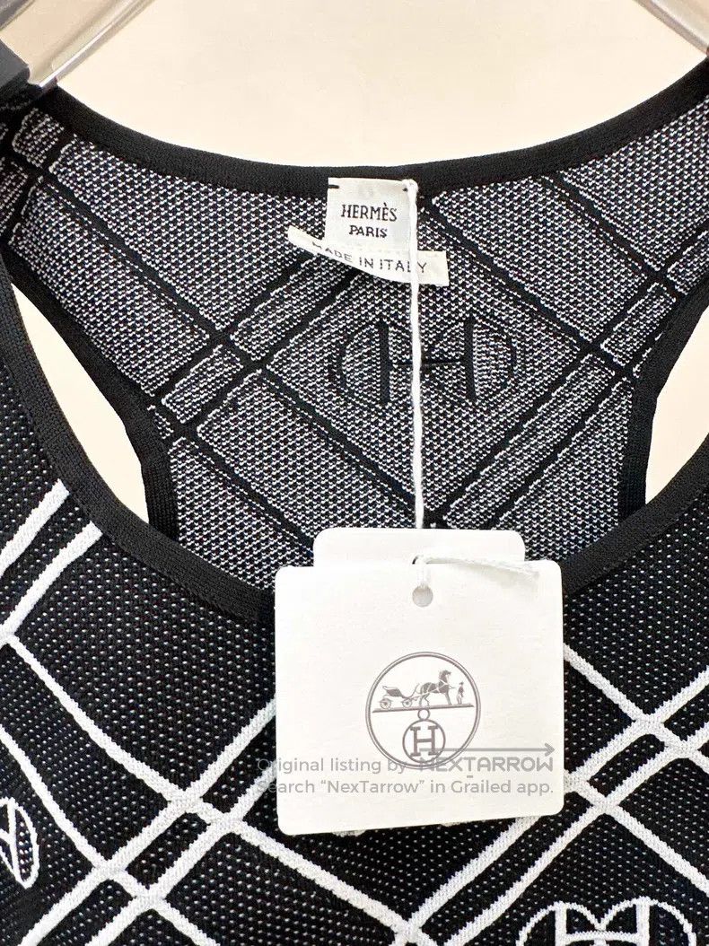 Hermes Hermes Black patterned vest Size XS / US 0-2 / IT 36-38 - 3 Thumbnail