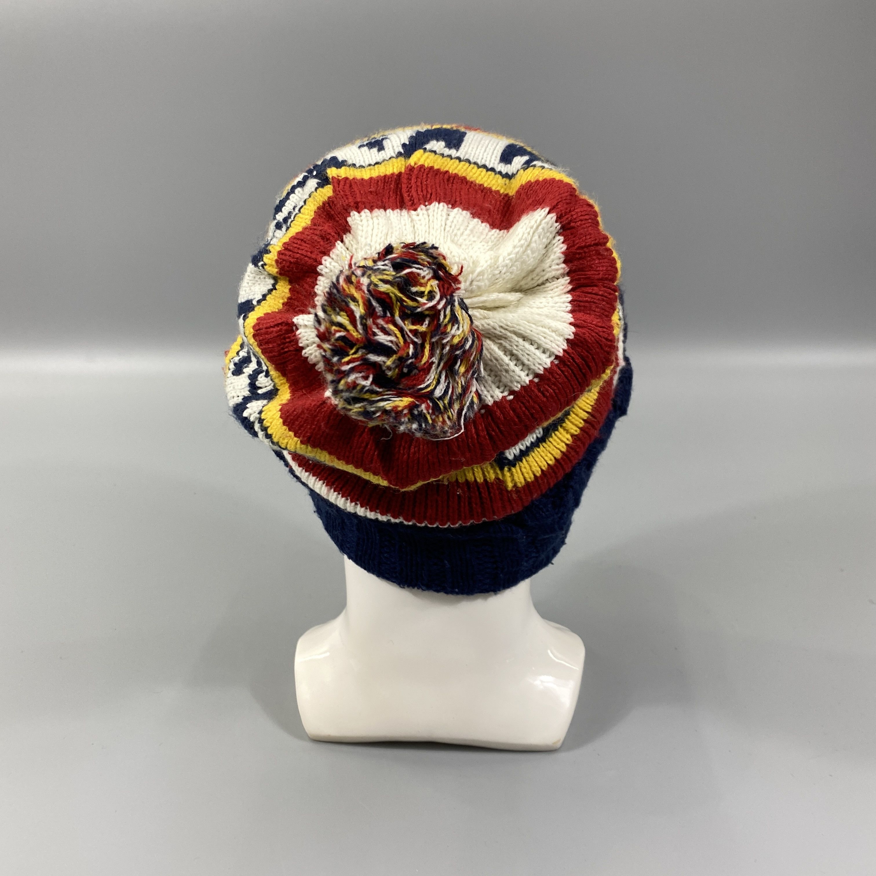 Japanese Brand Wording Multicolor Beanie Hat -BN1117 Size ONE SIZE - 3 Thumbnail