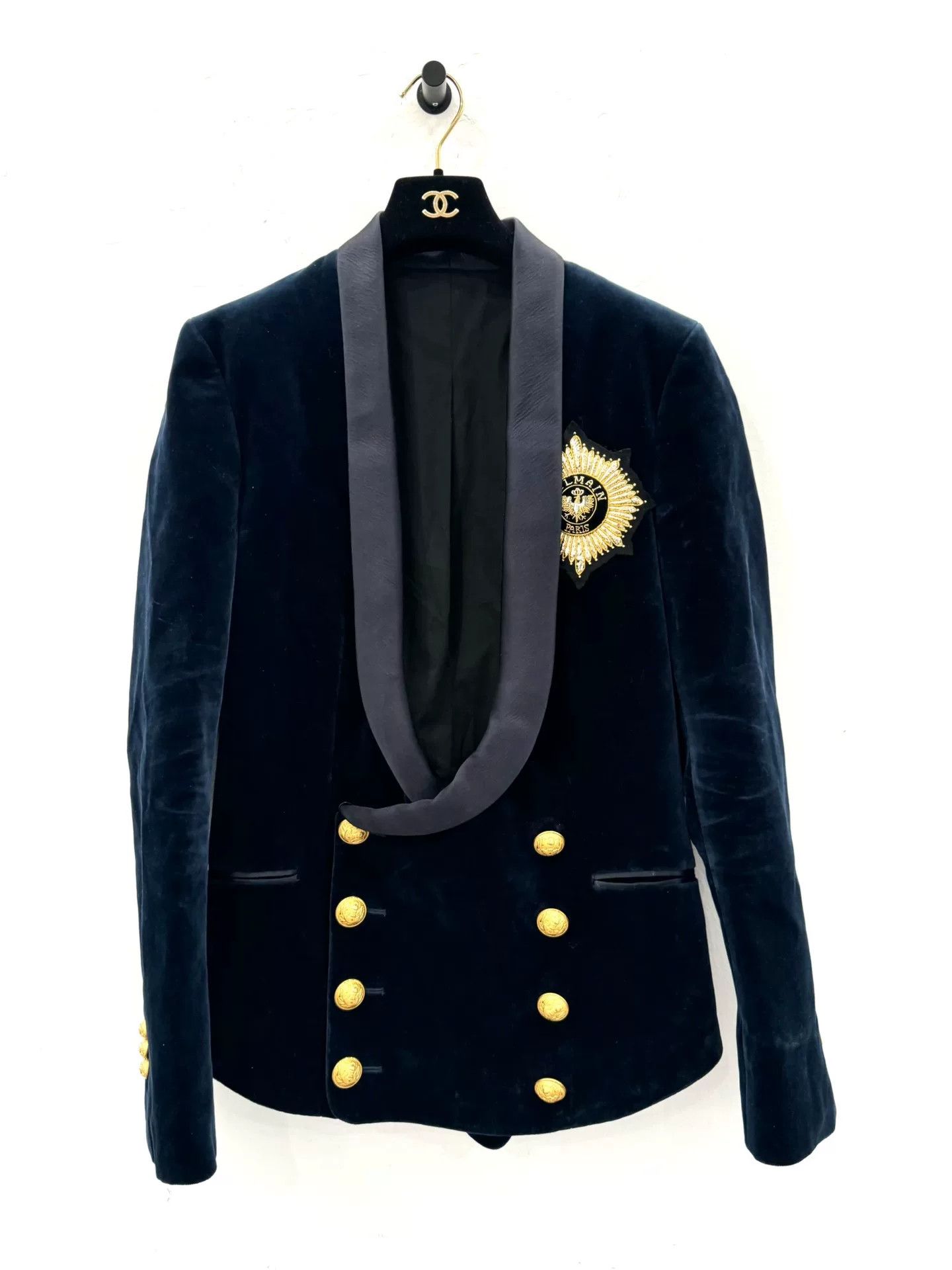 Balmain Balmain Baroque Military Blue Blazer Size US S / EU 44-46 / 1 - 1 Thumbnail
