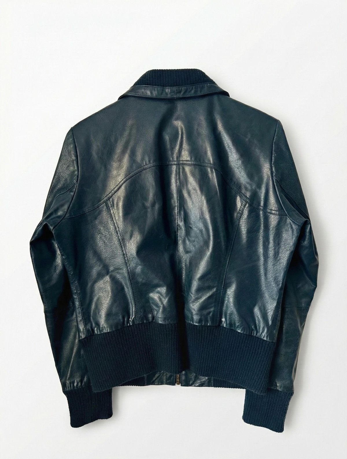 Vintage Vintage Danish Design | Leather Bomber | Scandi Grunge Size XL / US 12-14 / IT 48-50 - 2 Thumbnail