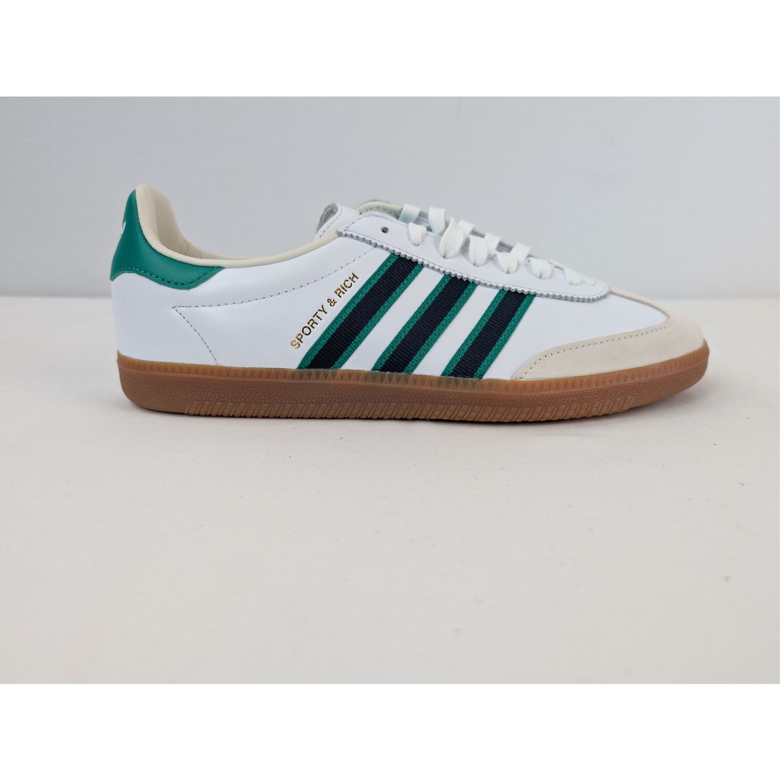 Adidas × Sporty & Rich o1rshd1 AS 250 Low-Top Sneakers in White / Green Size US 11.5 / EU 44-45 - 4 Thumbnail