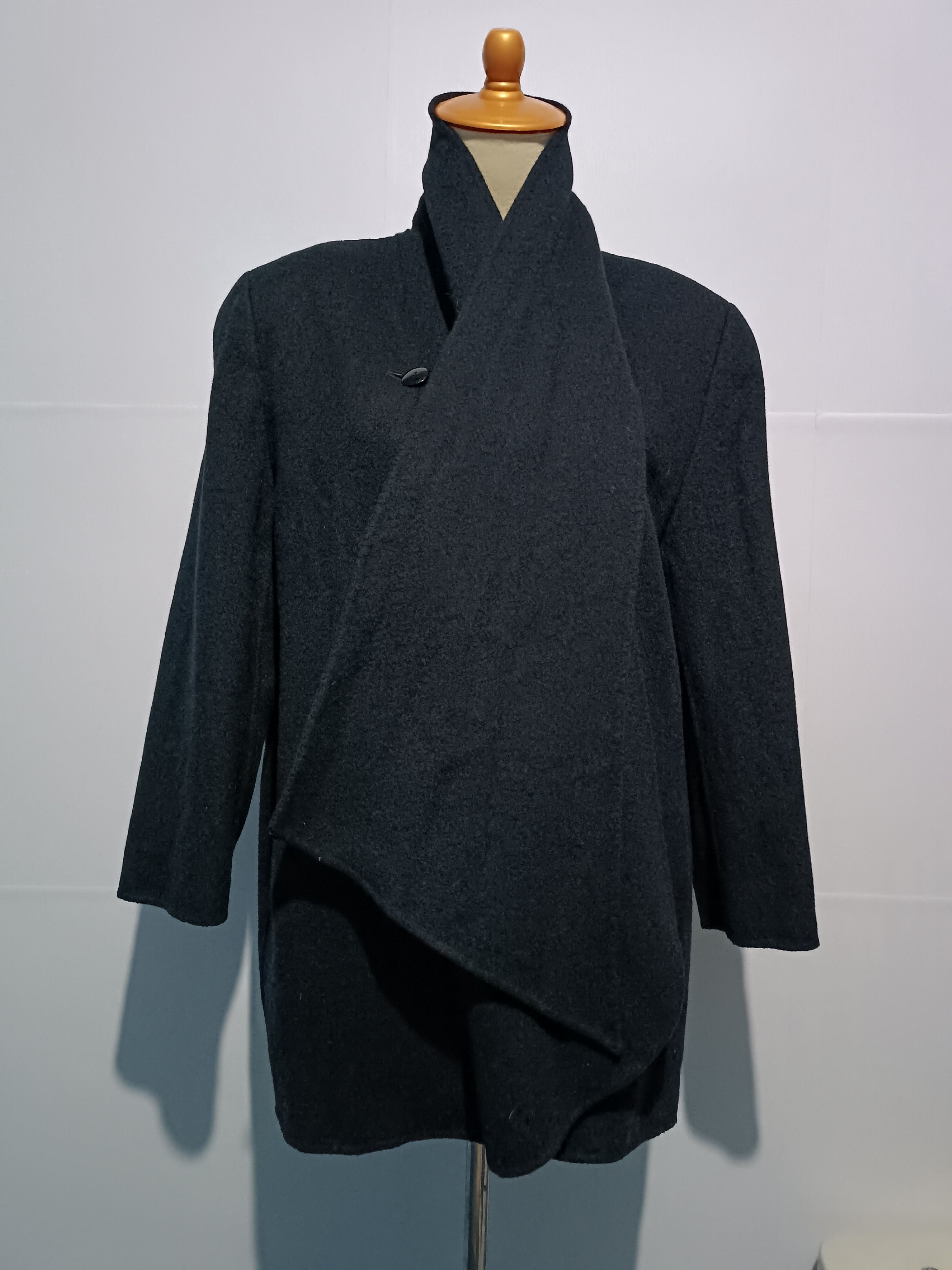 Japanese Brand Sien, Enne Wool shawl jacket Size ONE SIZE - 5 Thumbnail