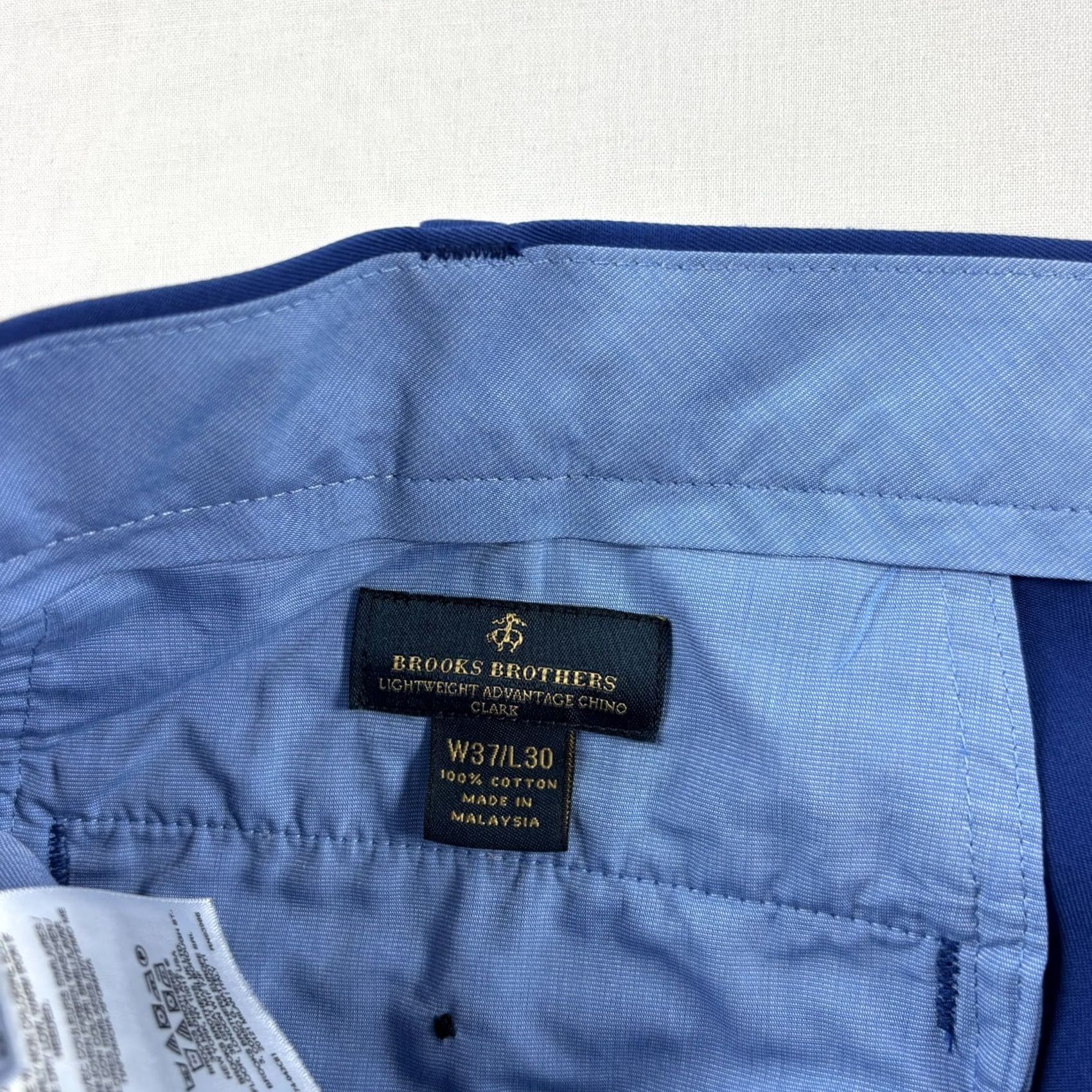 Brooks Brothers Brooks Brothers Pants Mens 37x30 Navy Chino Lightweight Regular Flat Front Cotton Casual Big & Tall Mens Size US 37 - 3 Thumbnail