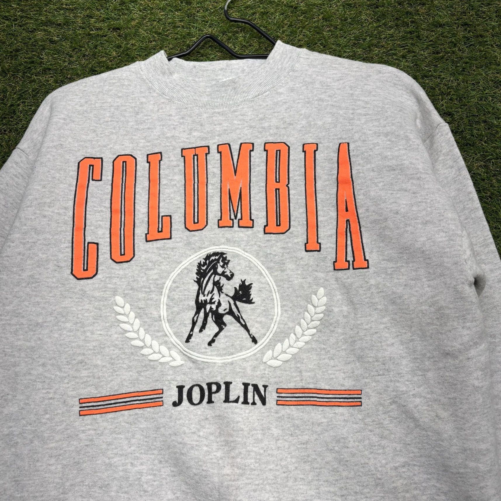 Fruit Of The Loom VINTAGE Columbia Sweatshirt Mens Medium Gray Joplin Graphic Crewneck USA 90s Size US M / EU 48-50 / 2 - 2 Thumbnail