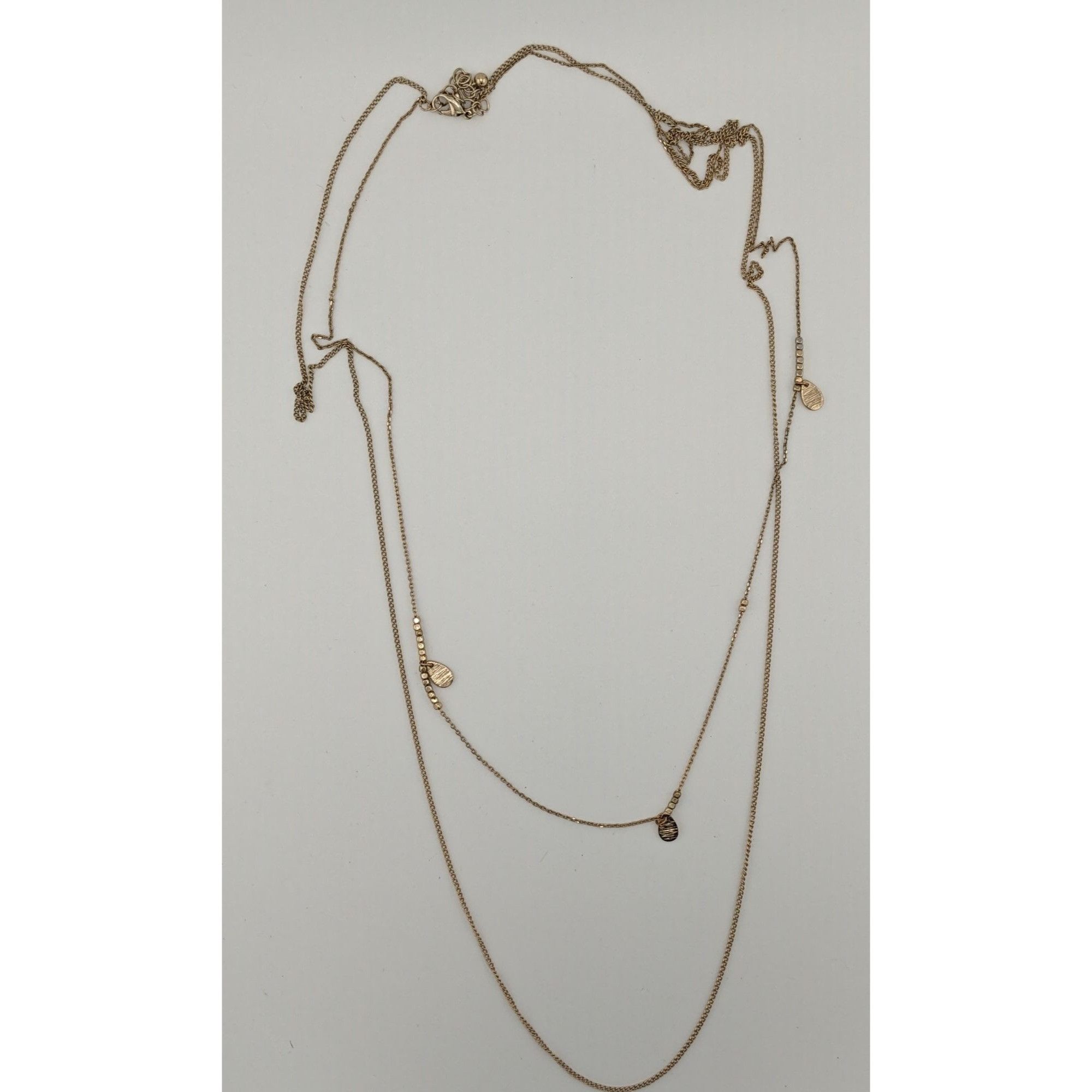 Other Dainty Gold Tone Layered Chain Necklace With Charms Size ONE SIZE - 5 Thumbnail