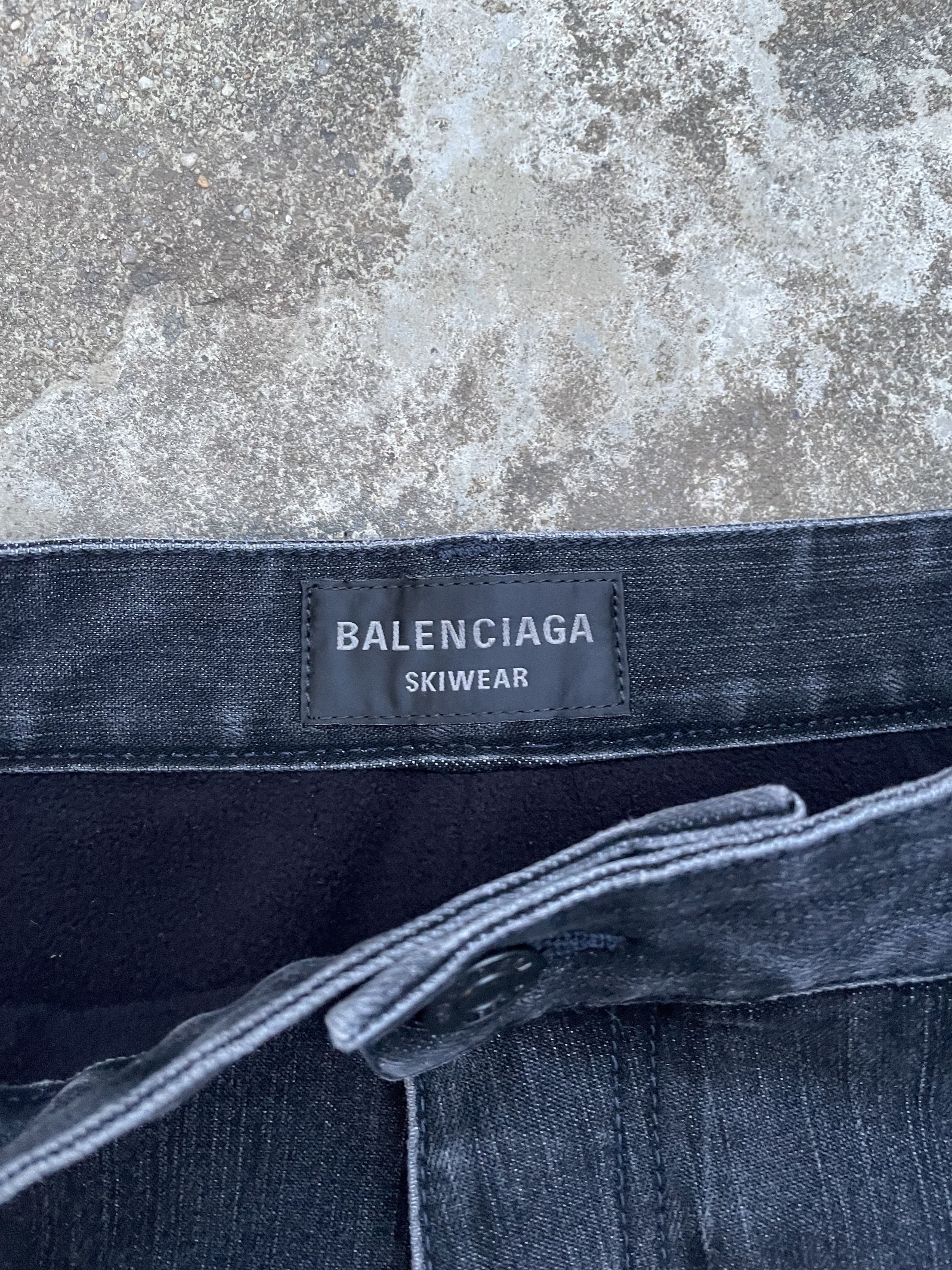 Balenciaga Skiwear Waterproof Fleece Lined Baggy Wide Leg Denim Size US 32 / EU 48 - 5 Thumbnail
