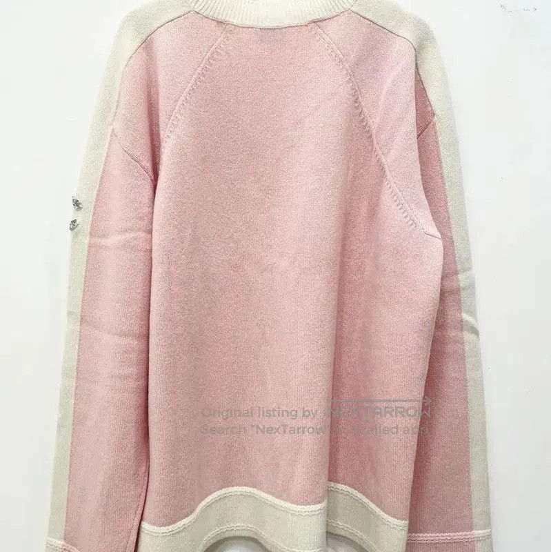Chanel Chanel Pink Cashmere Long Sleeve Sweater . Size L / US 10 / IT 46 - 2 Thumbnail