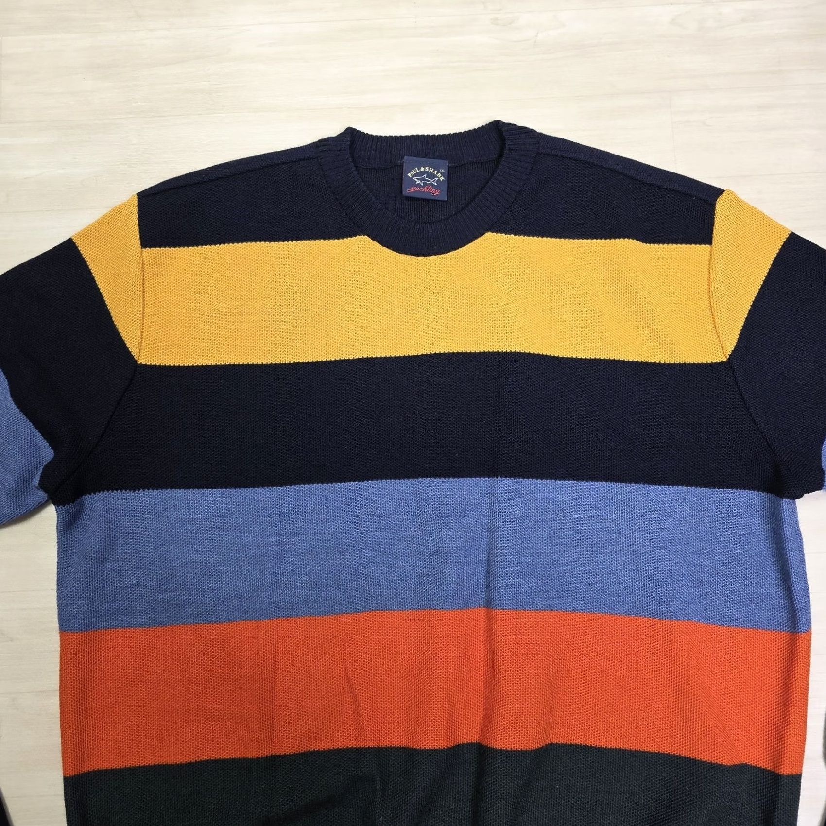 Paul & Shark Paul & Shark Yachting Crewneck Sweater Multi Color Striped Virgin Wool Size XXL Size US XXL / EU 58 / 5 - 3 Thumbnail