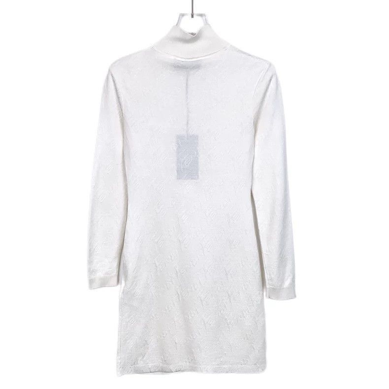 Fendi Fendi White Logo Long Sleeve Dress Size US S / EU 44-46 / 1 - 2 Thumbnail