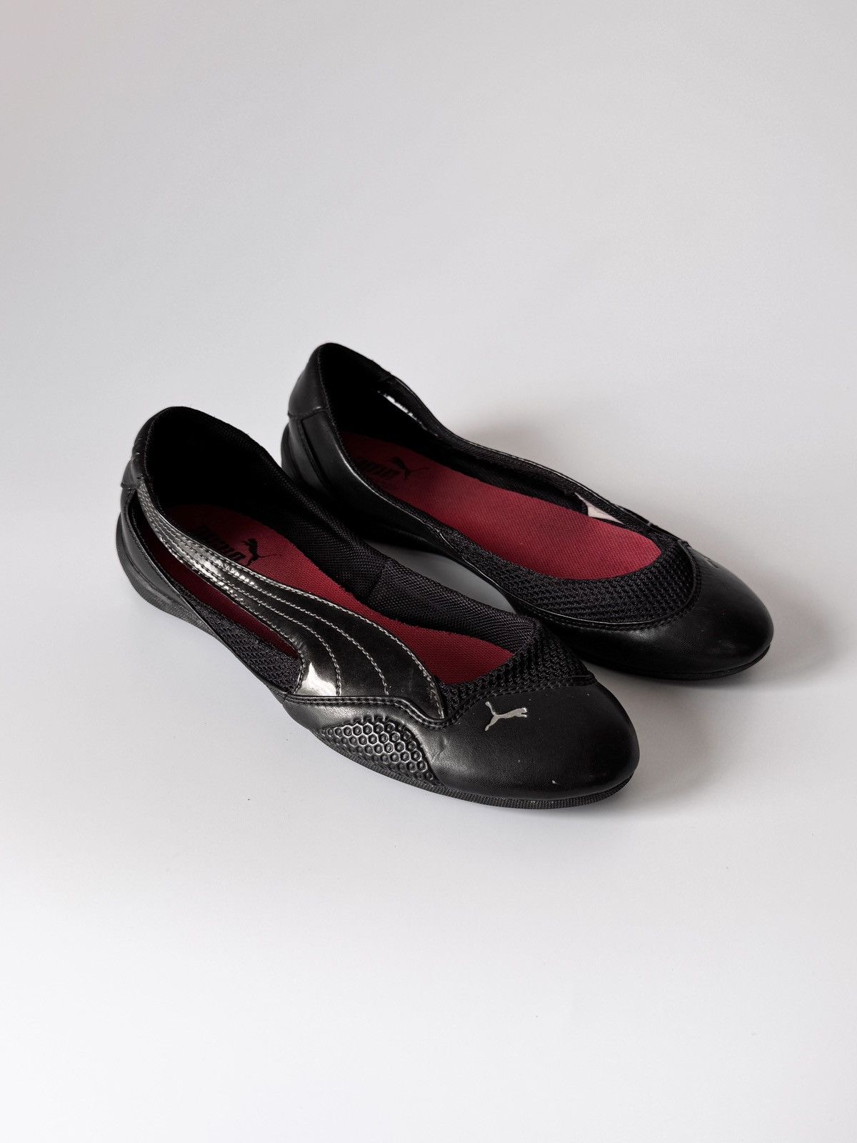 Puma x Vintage 2000S Ballet Flats Shoes Y2K Sandals Sneakers in Black, Women's (Size 6.5)