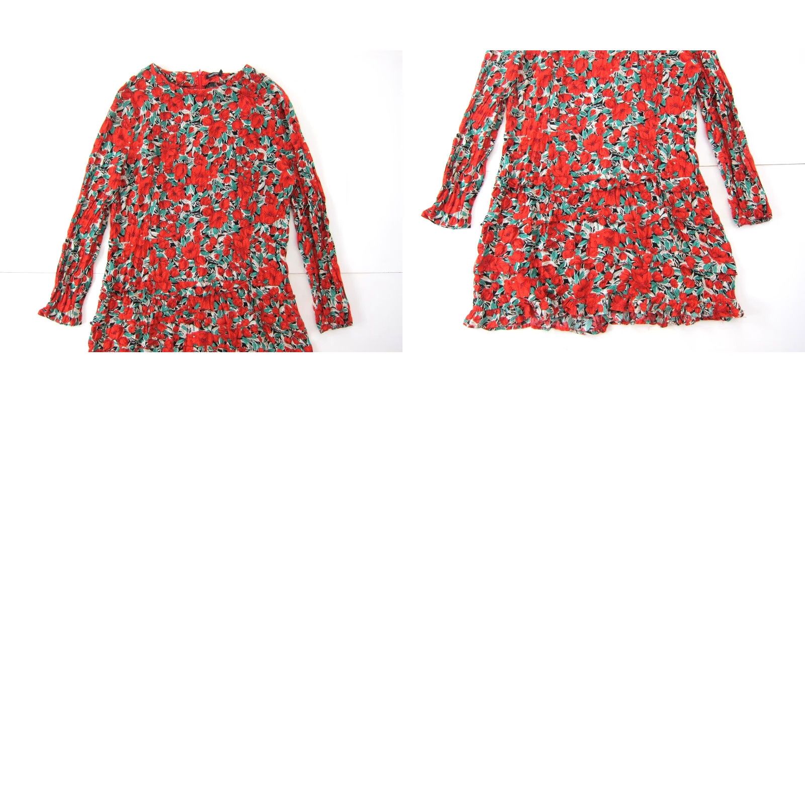Boohoo Boohoo Dress Narrowing: Red Boohoo 100% Rayon Tulip Floral Long Sleeve Tunic Smock Dress US 18 Size XXL / US 16-18 / IT 52-54 - 8 Thumbnail