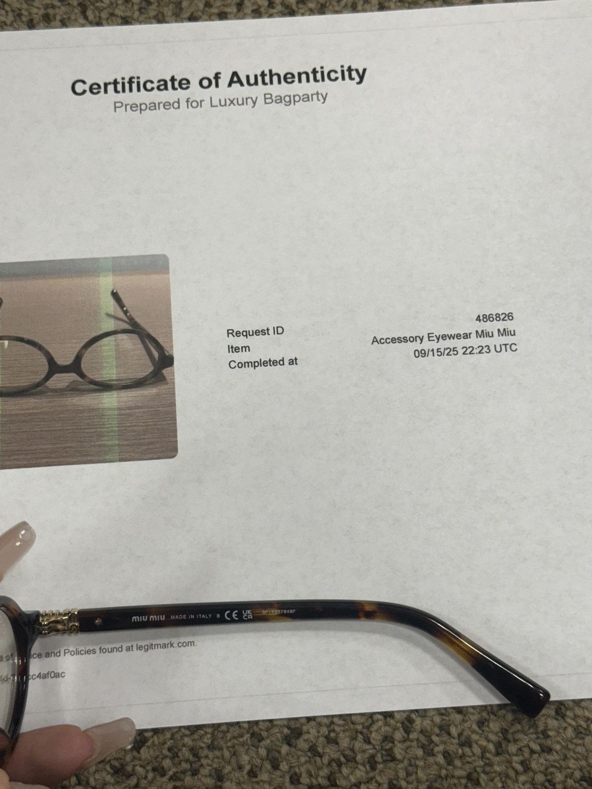 Miu Miu Miu Miu Oval Tortoiseshell Glasses Size ONE SIZE - 10 Thumbnail