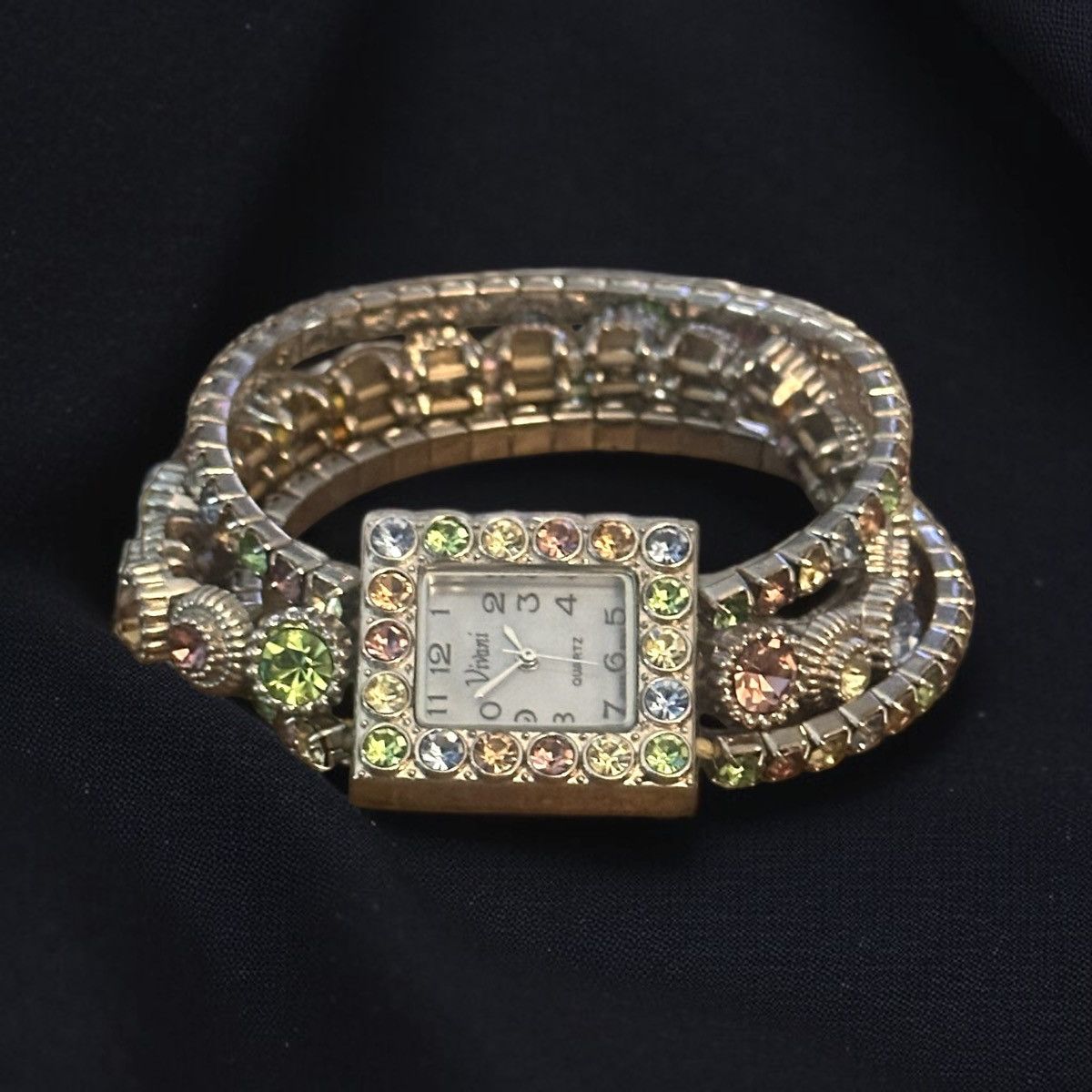 Other Vivani silver tone multi strand multicolor rhinestone watch Size ONE SIZE - 1 Thumbnail